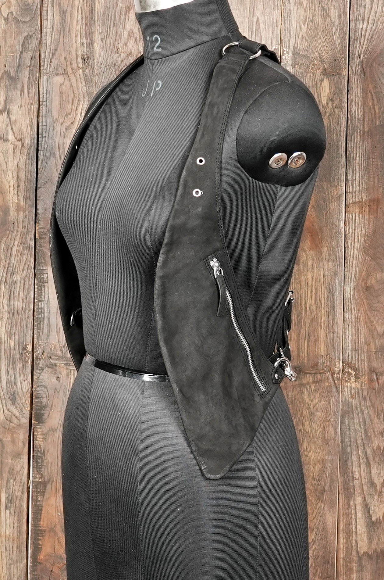 Black Leather Shoulder Holster Belt Handmade (LT-NS-HLS-6030)