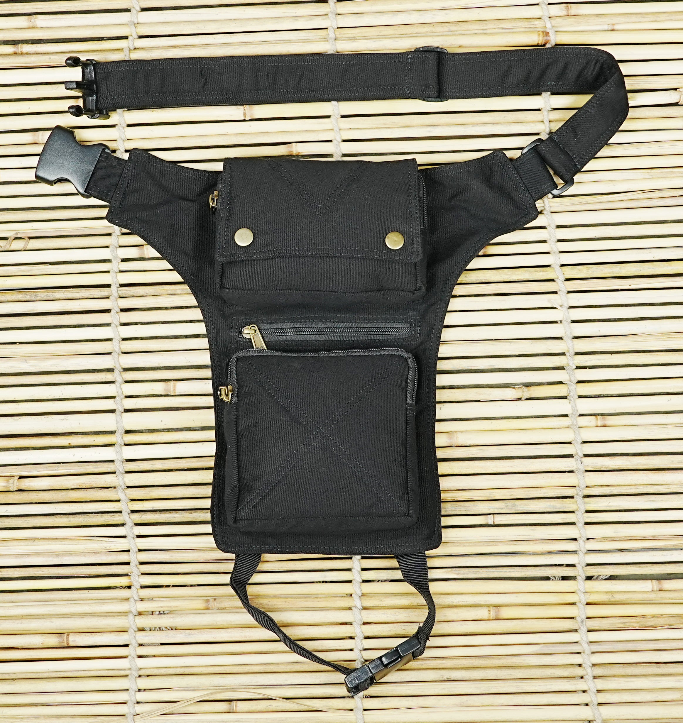Festival drop leg bag with quick access pocket