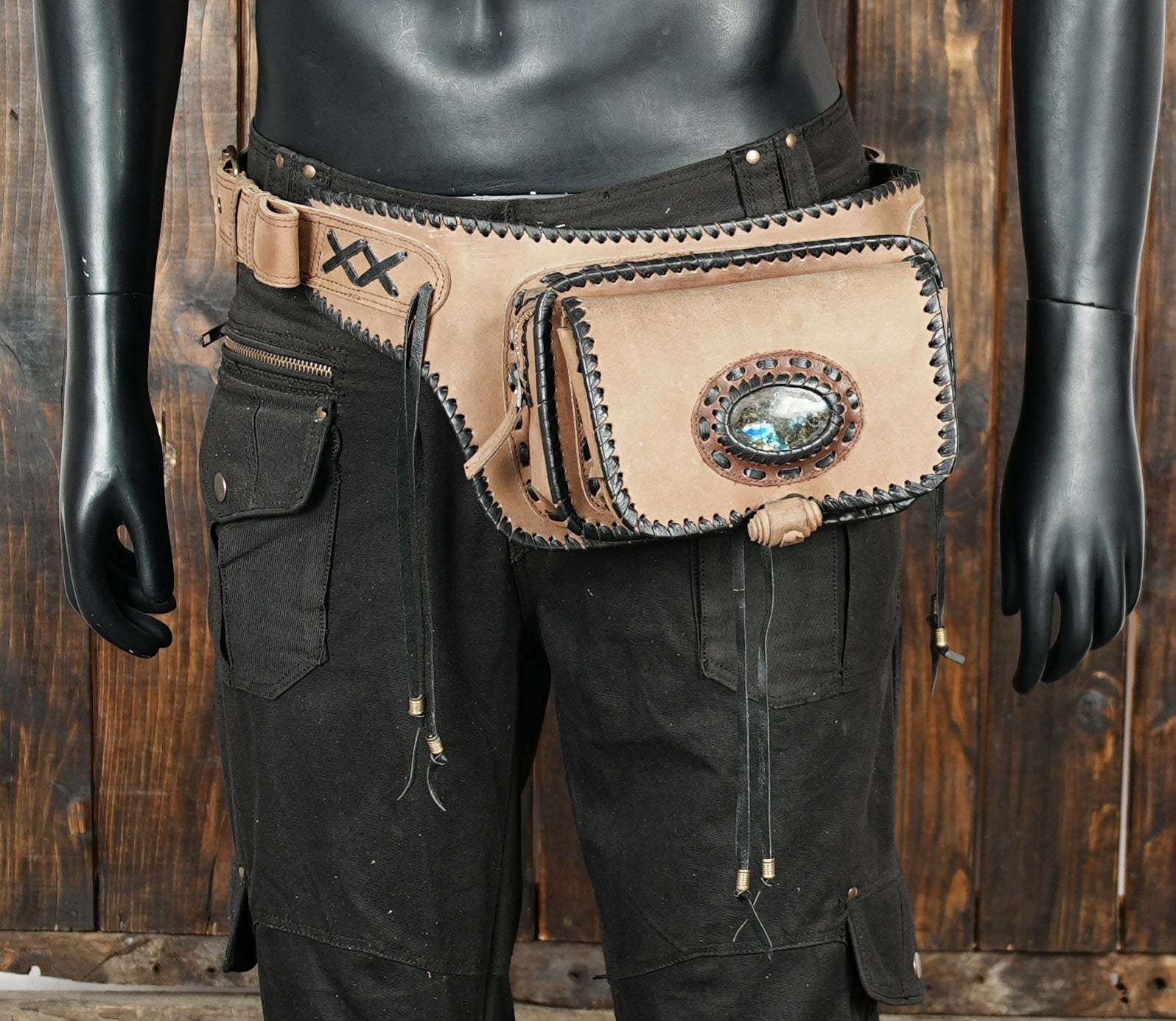 Leather waist pouch belt for phone and small essentials