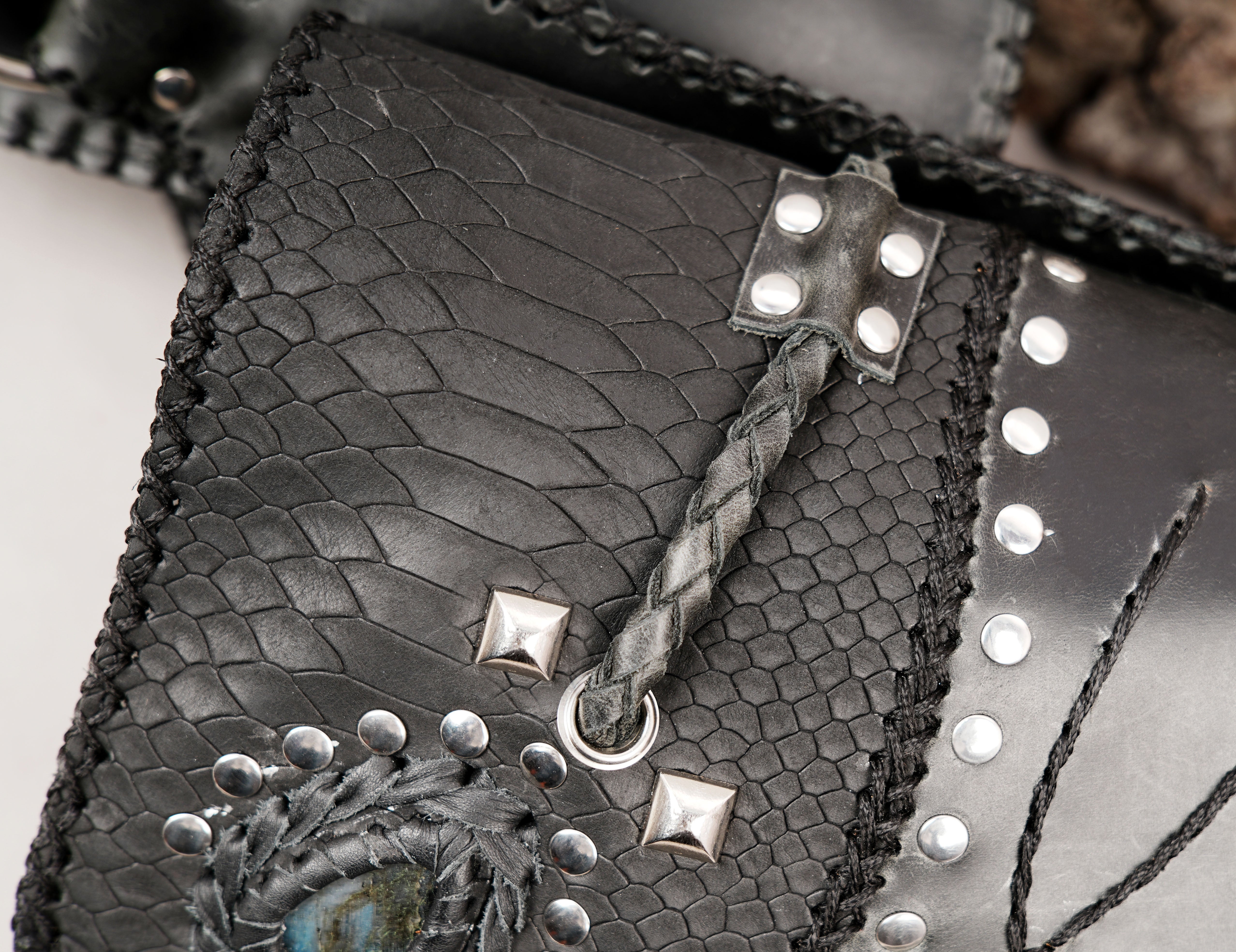 Adjustable leather waist belt with utility pouches