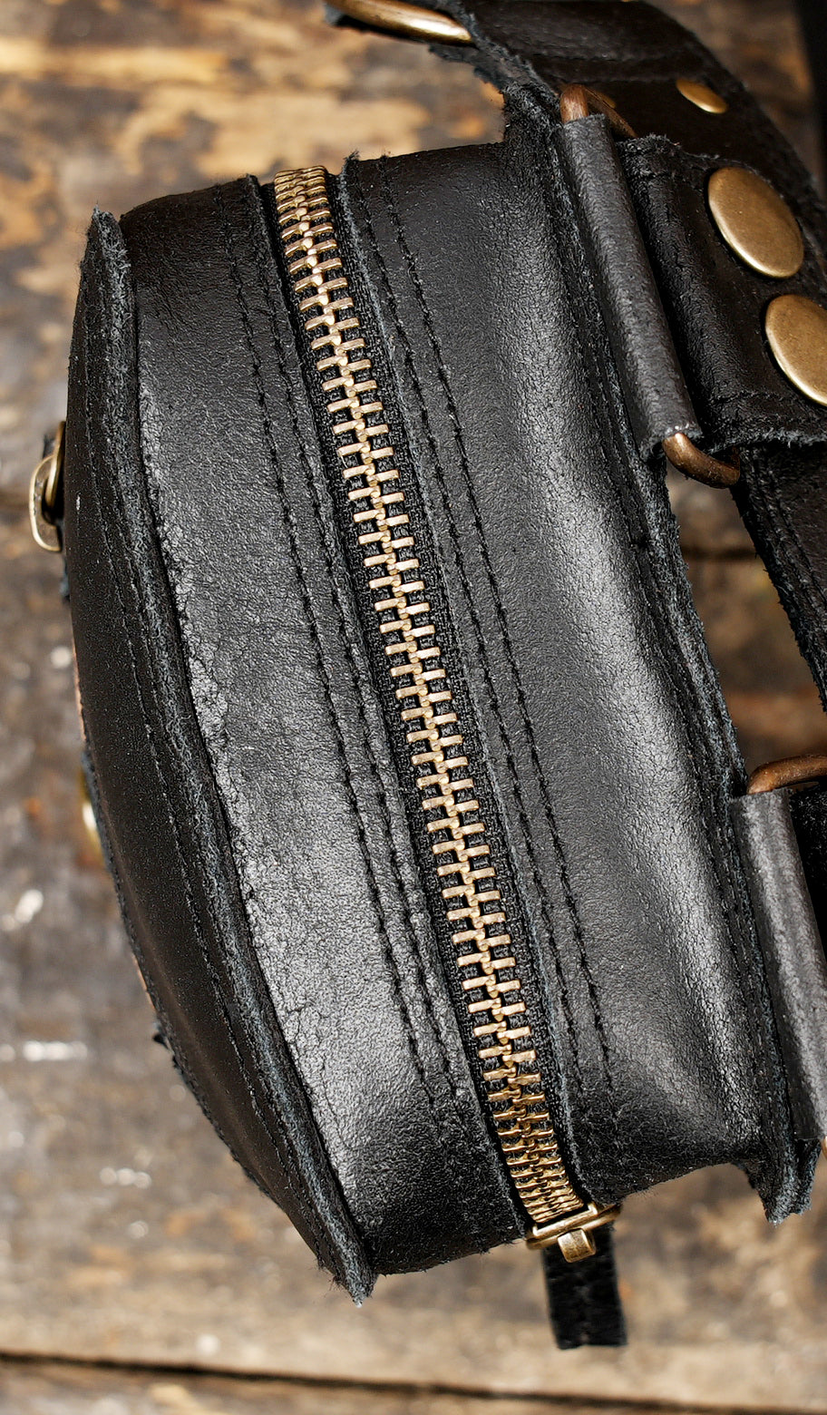 Premium Leather Holster Harness with Dual Pouches || Steampunk Style Leather Holster Belt with Pouches (LT/AB/HLS/6115)