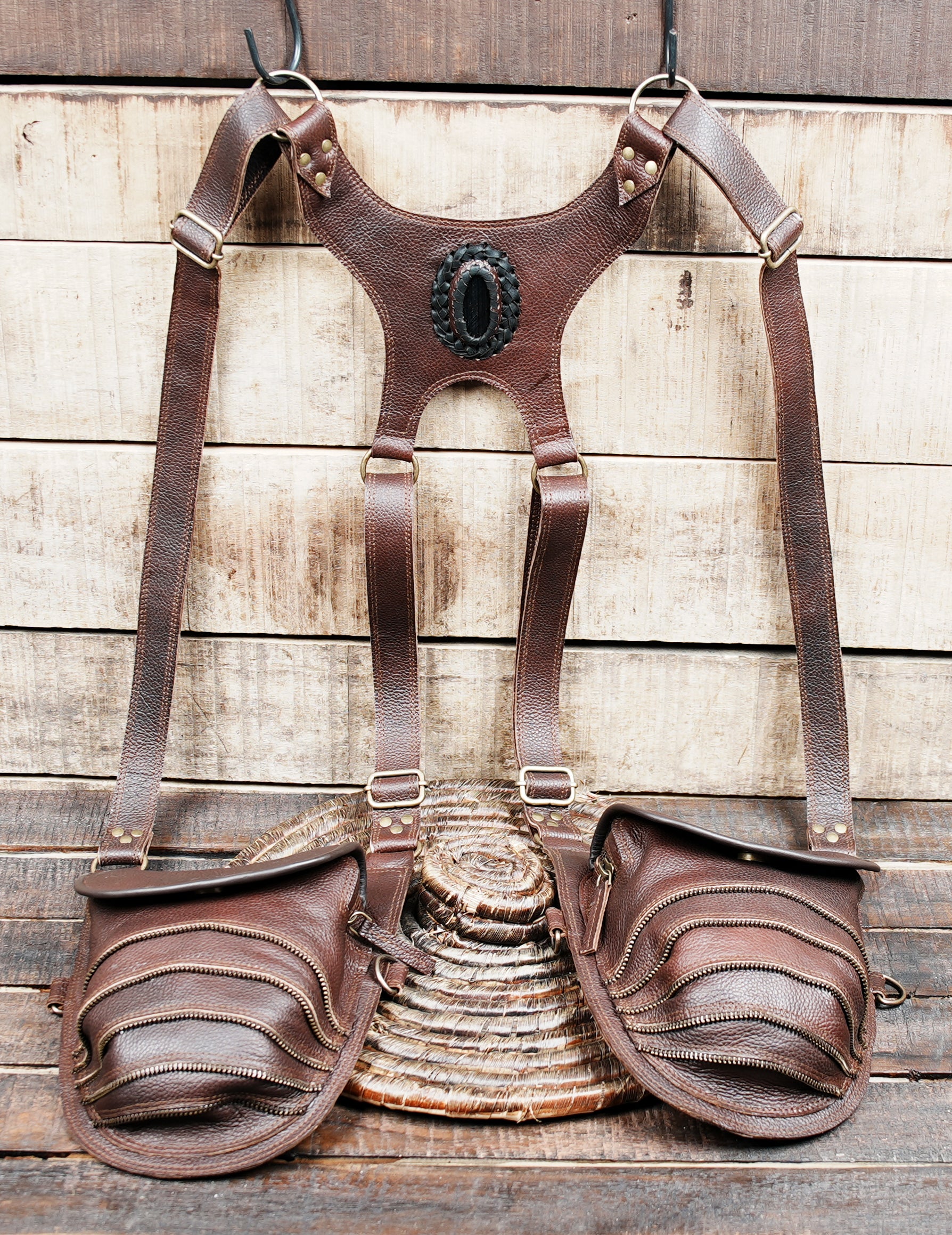 Leather Holster Bag Handmade for Women and  Men with gemstone