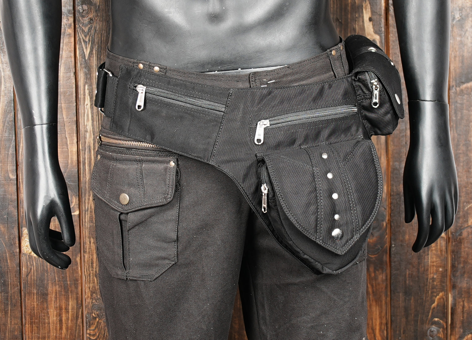 Black Cotton Waist Belt For Unisex (CTN-NS-WB-1012)