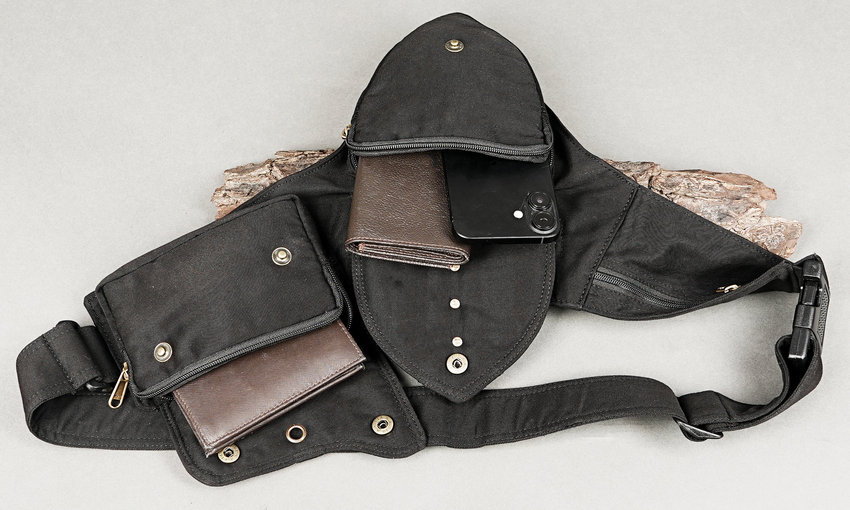 rugged canvas utility belt for hiking and outdoor activities