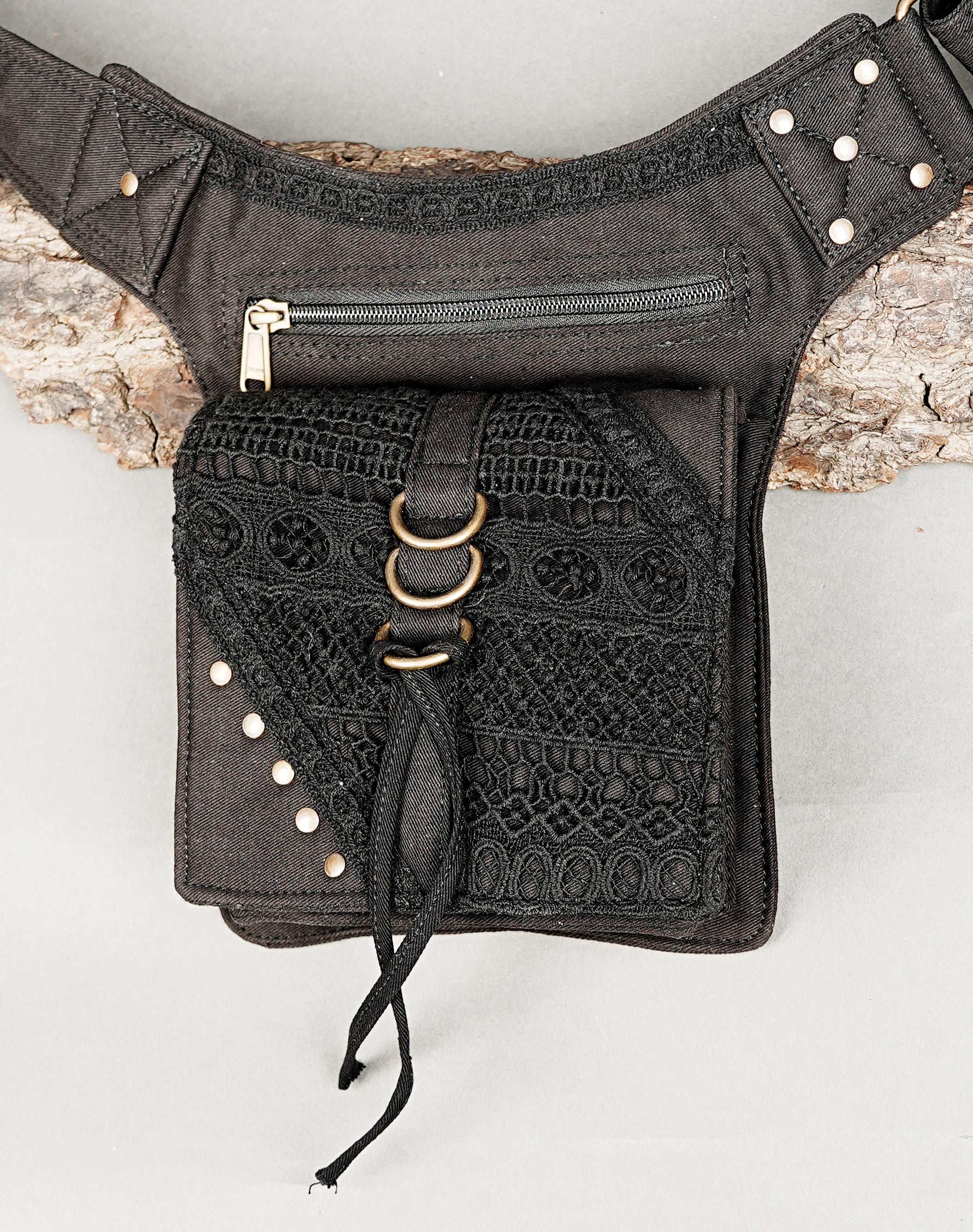 Festival belt bag shown against plain grey background
