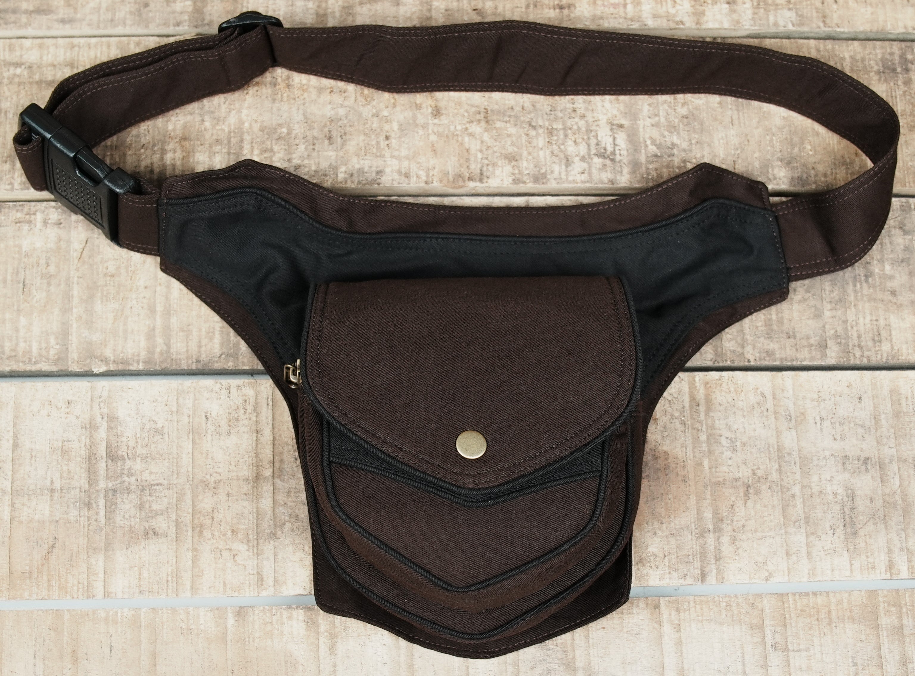 Festival bum bag and drop-leg utility belt in two-tone canvas