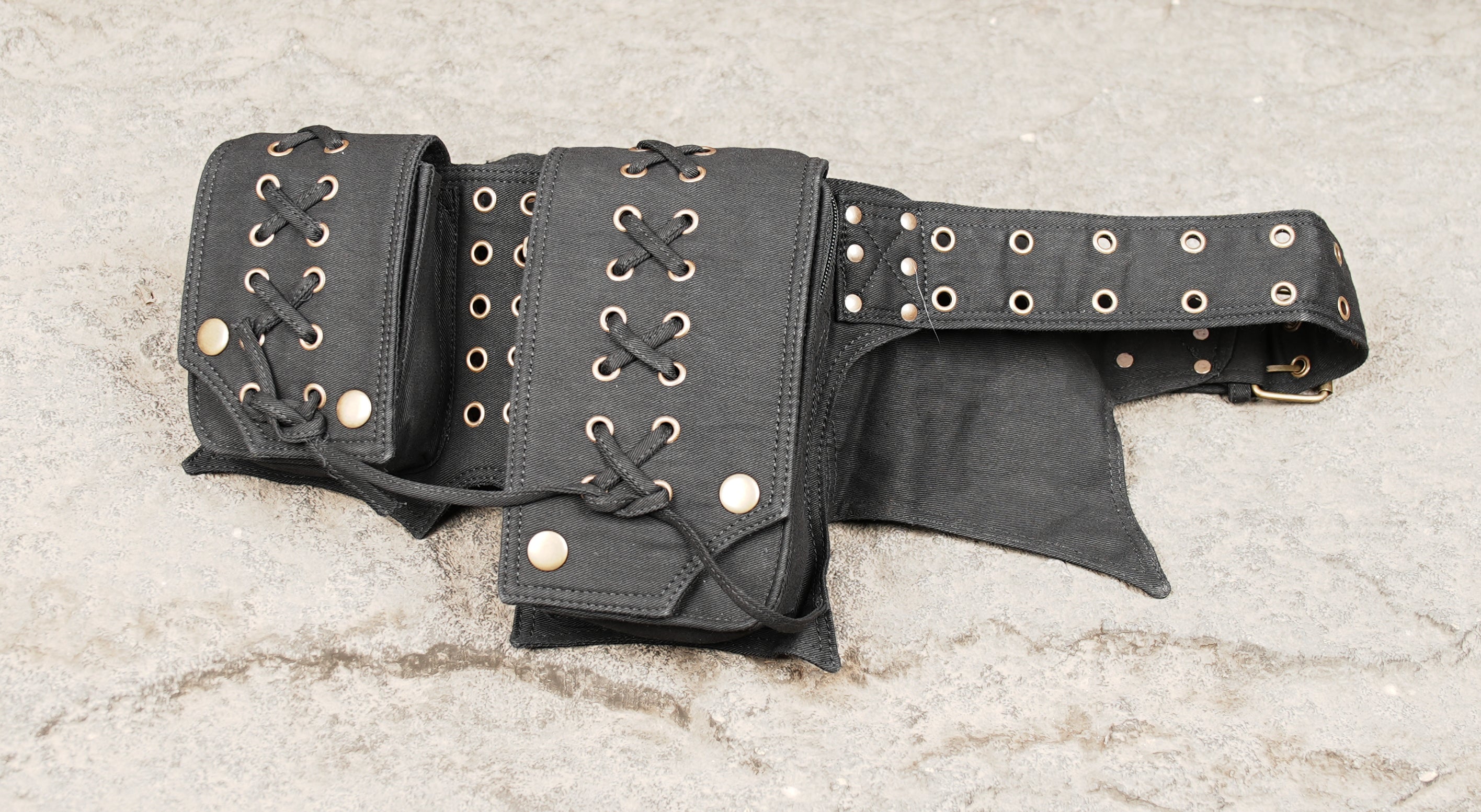 Festival fashion cotton belt bag with secure storage and unique design