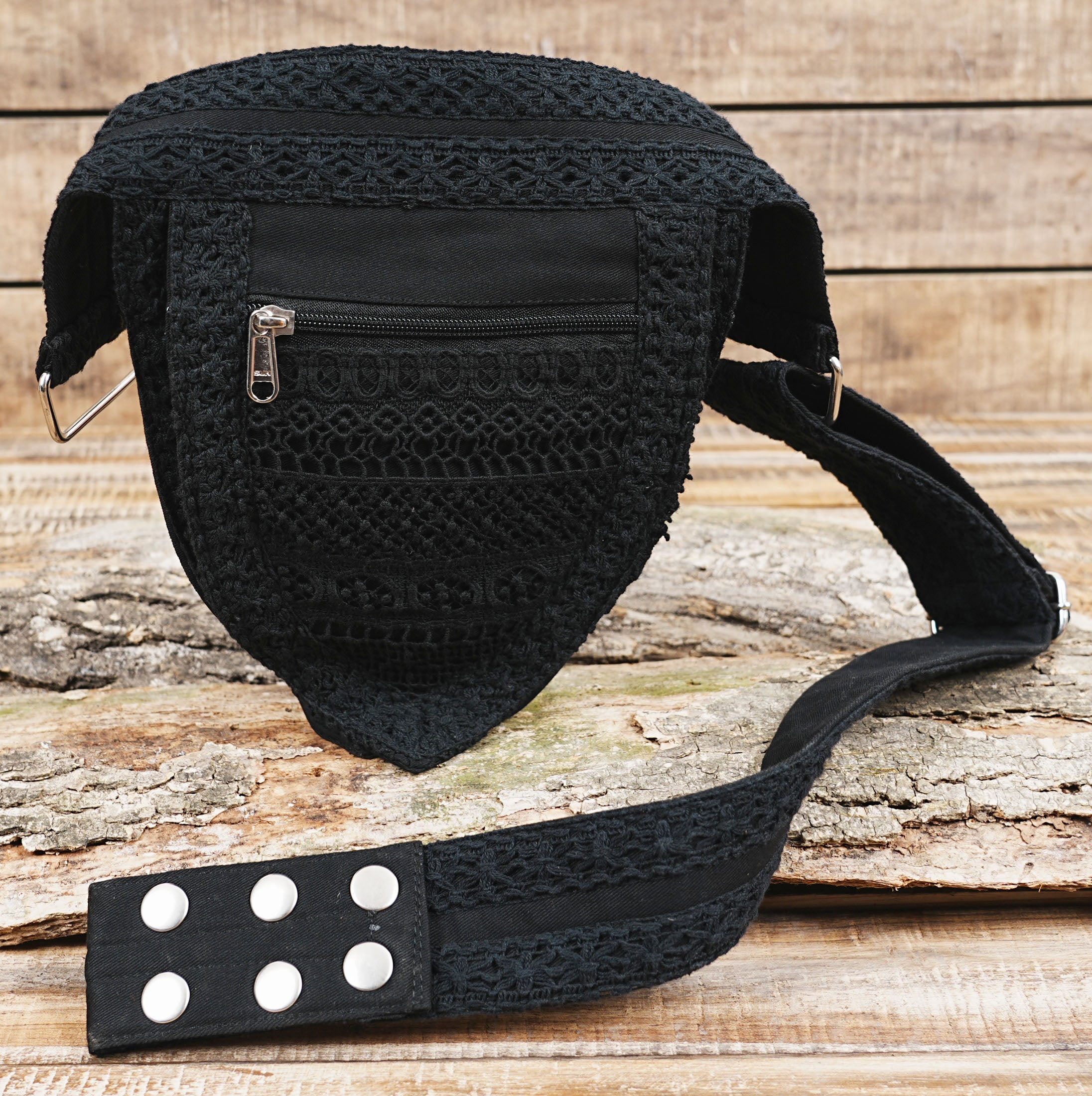 Cotton festival waist pouch with belt