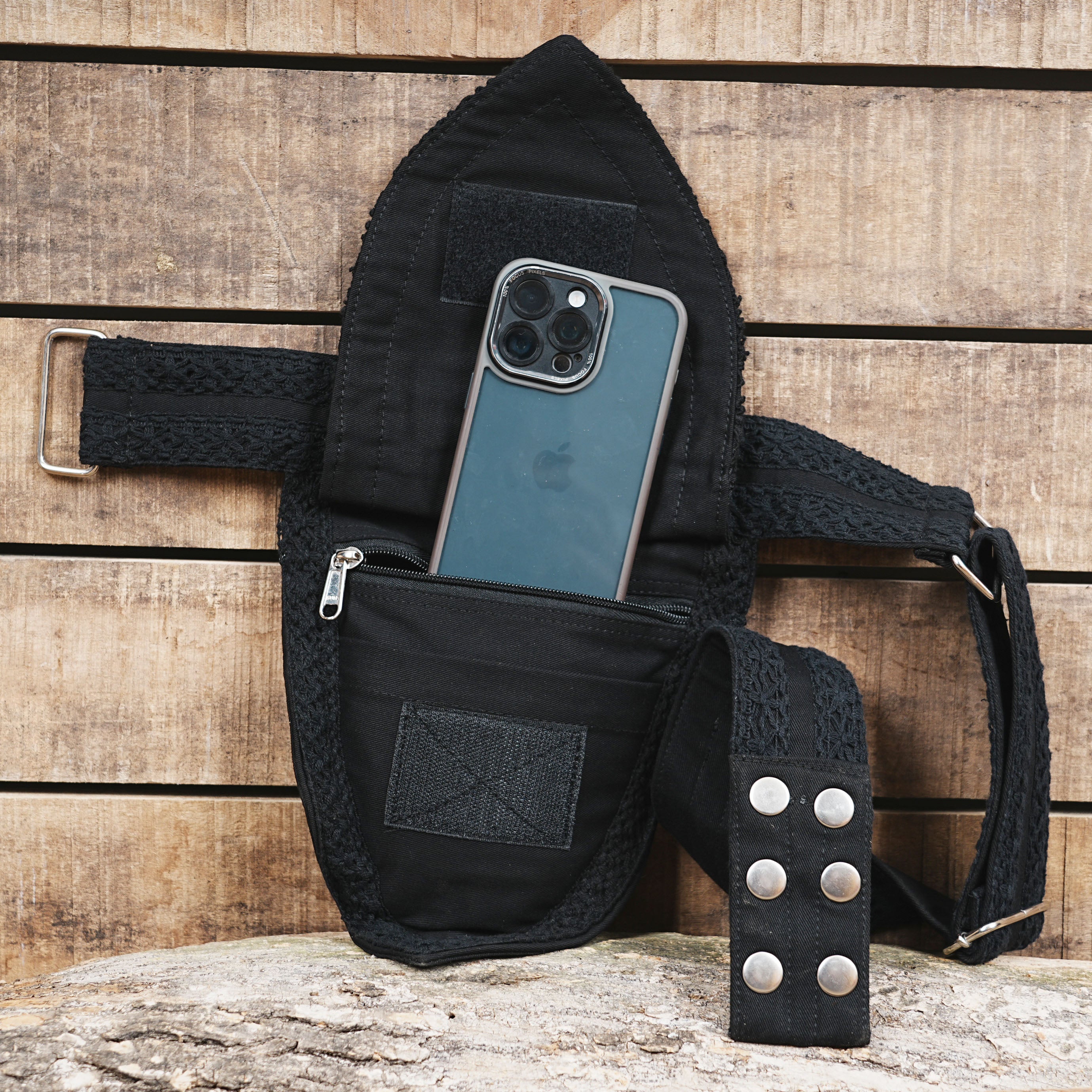 Cotton waist bag for men and women