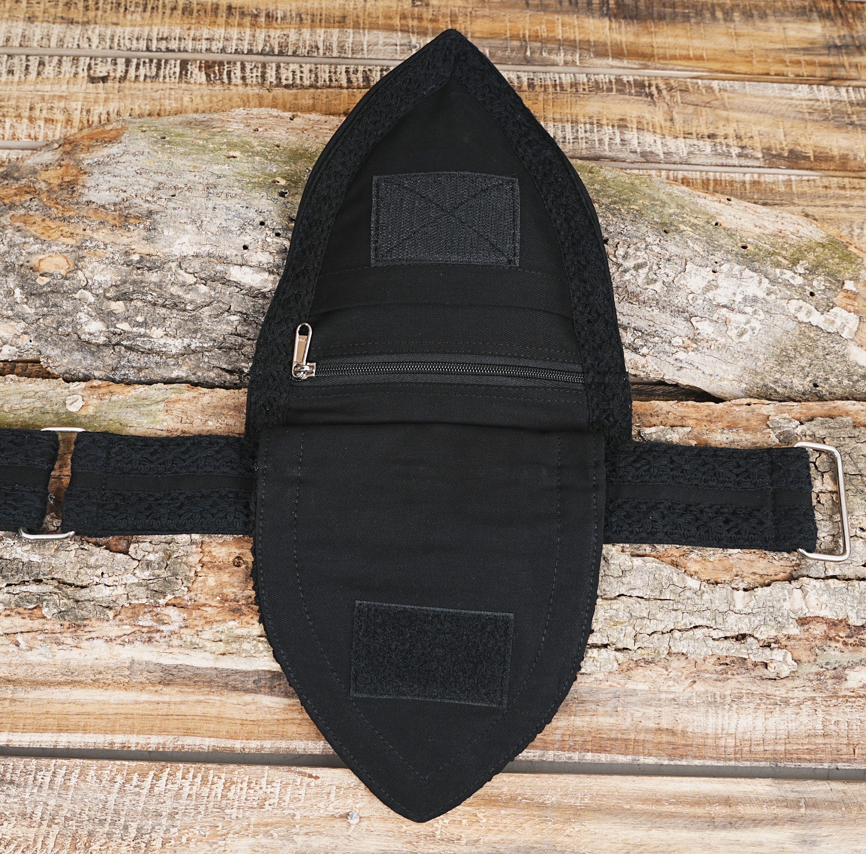 Handmade cotton utility pouch with belt