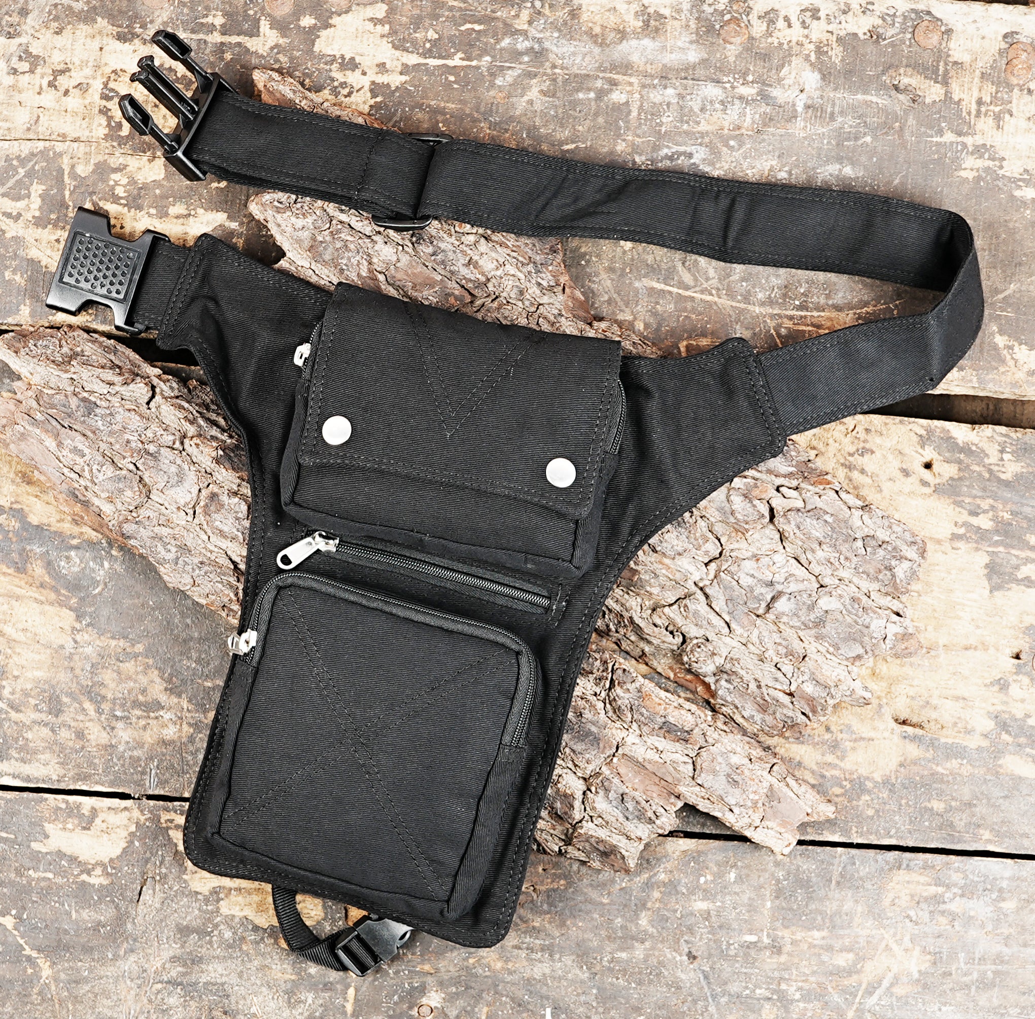 Adjustable cotton waist thigh bag for everyday use