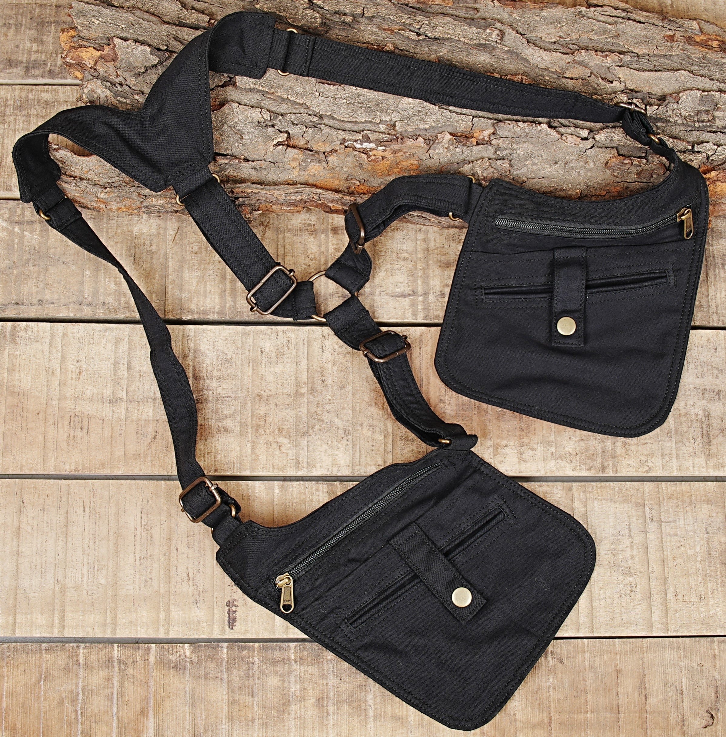Festival-ready chest rig complete with fully adjustable body straps