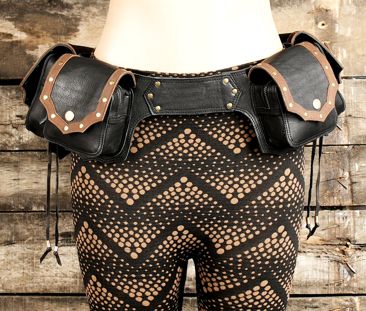 Handmade from premium quality black & brown genuine leather