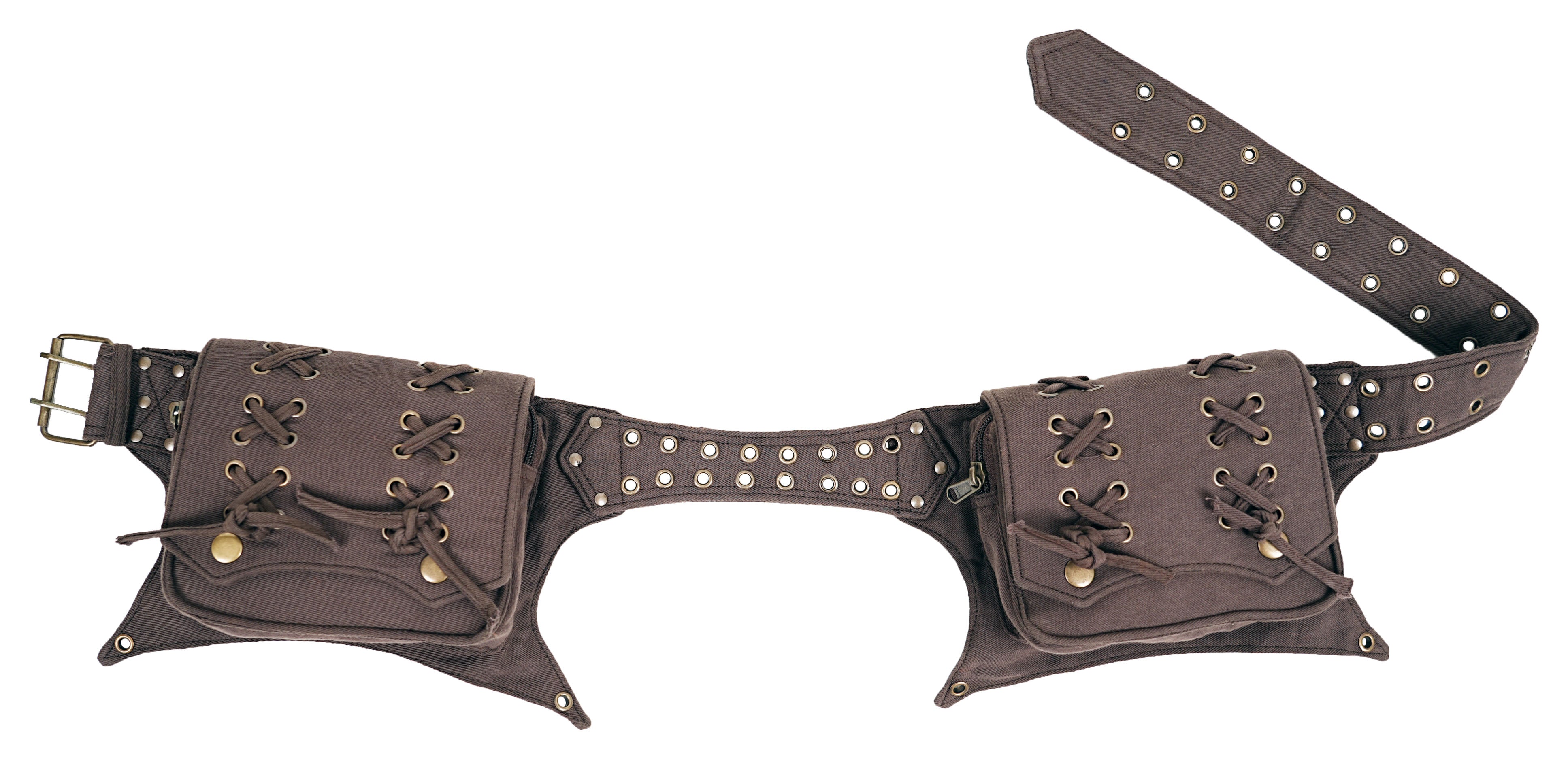 Handmade cotton fanny pack with adjustable belt