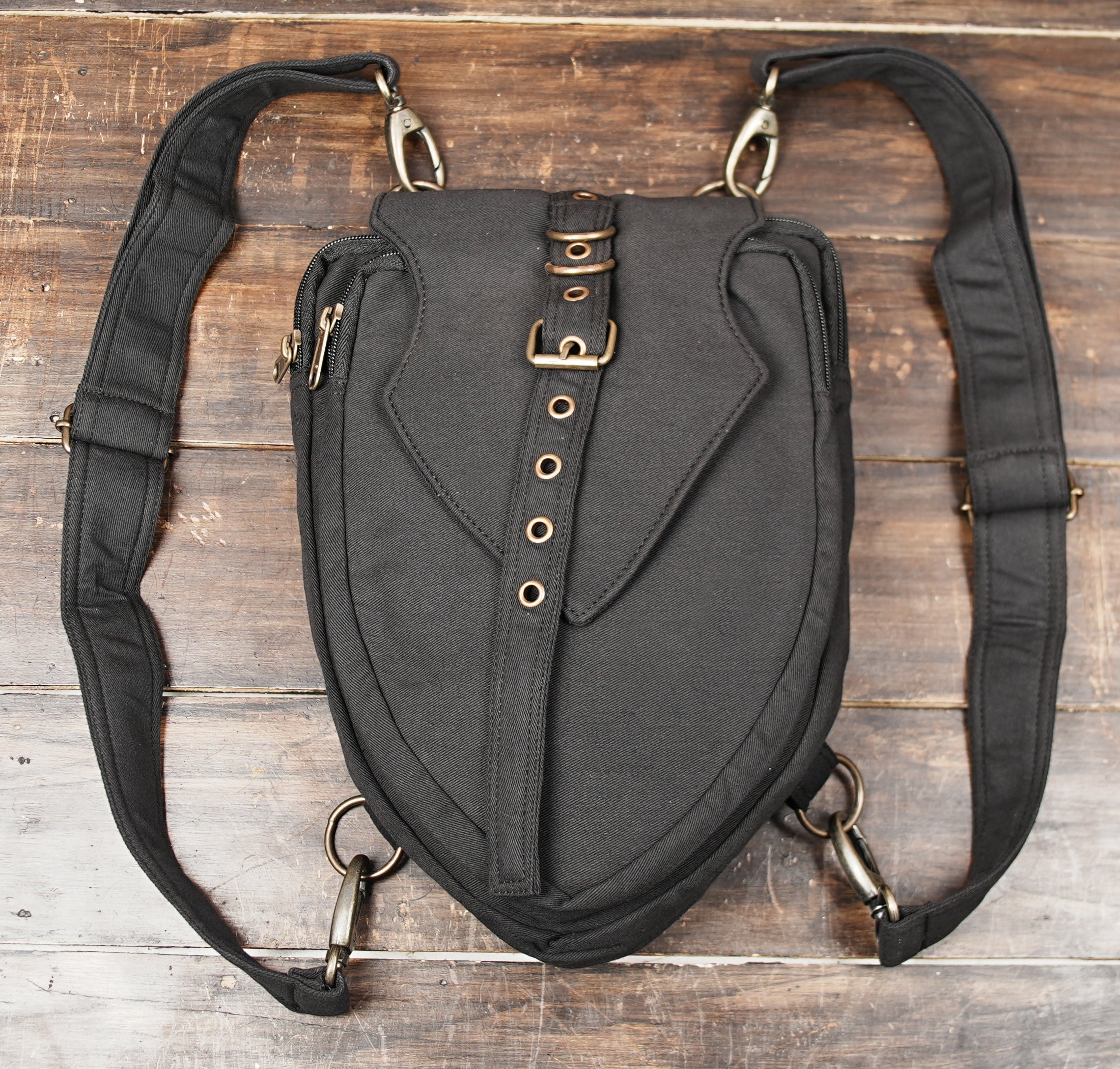 Cotton sling shoulder bag for everyday carry and travel