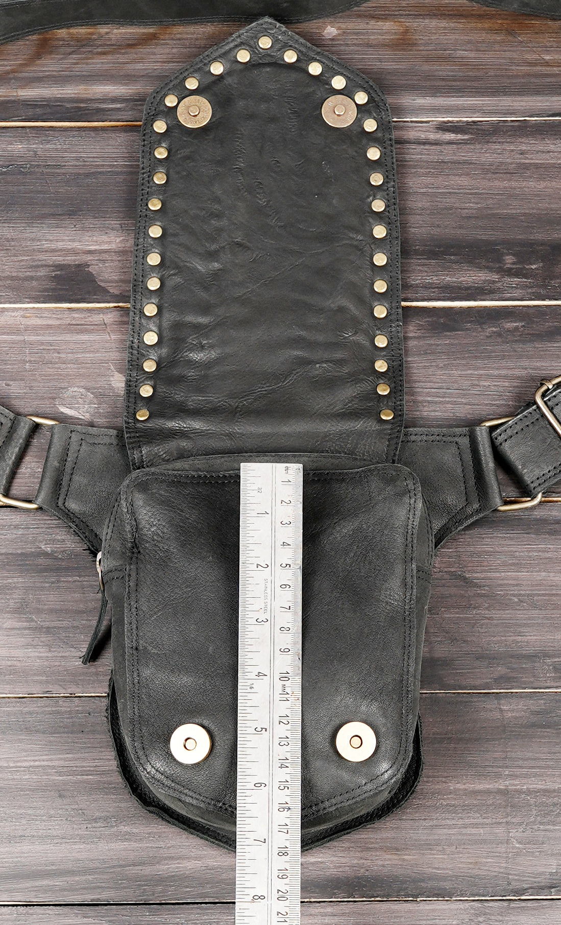 Handmade festival leather waist belt.