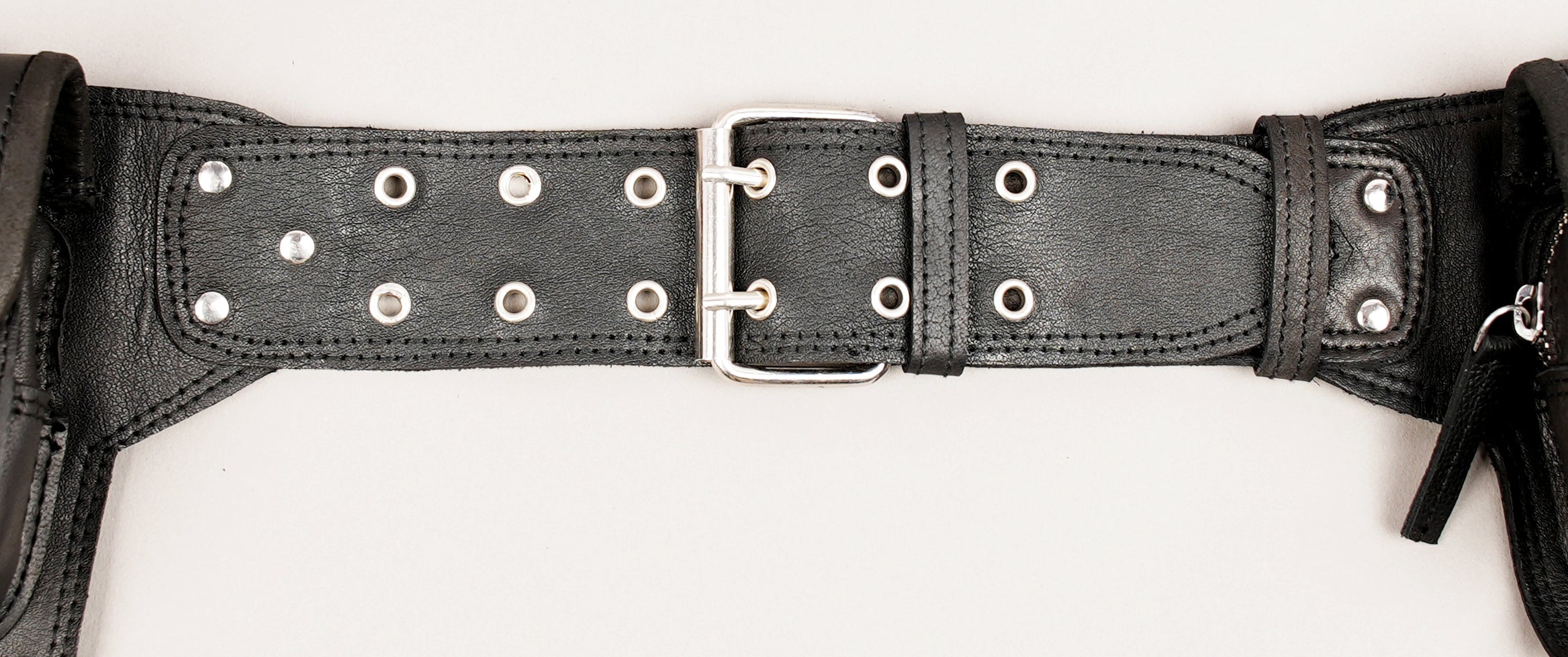 Leather utility waist belt for hands-free carry