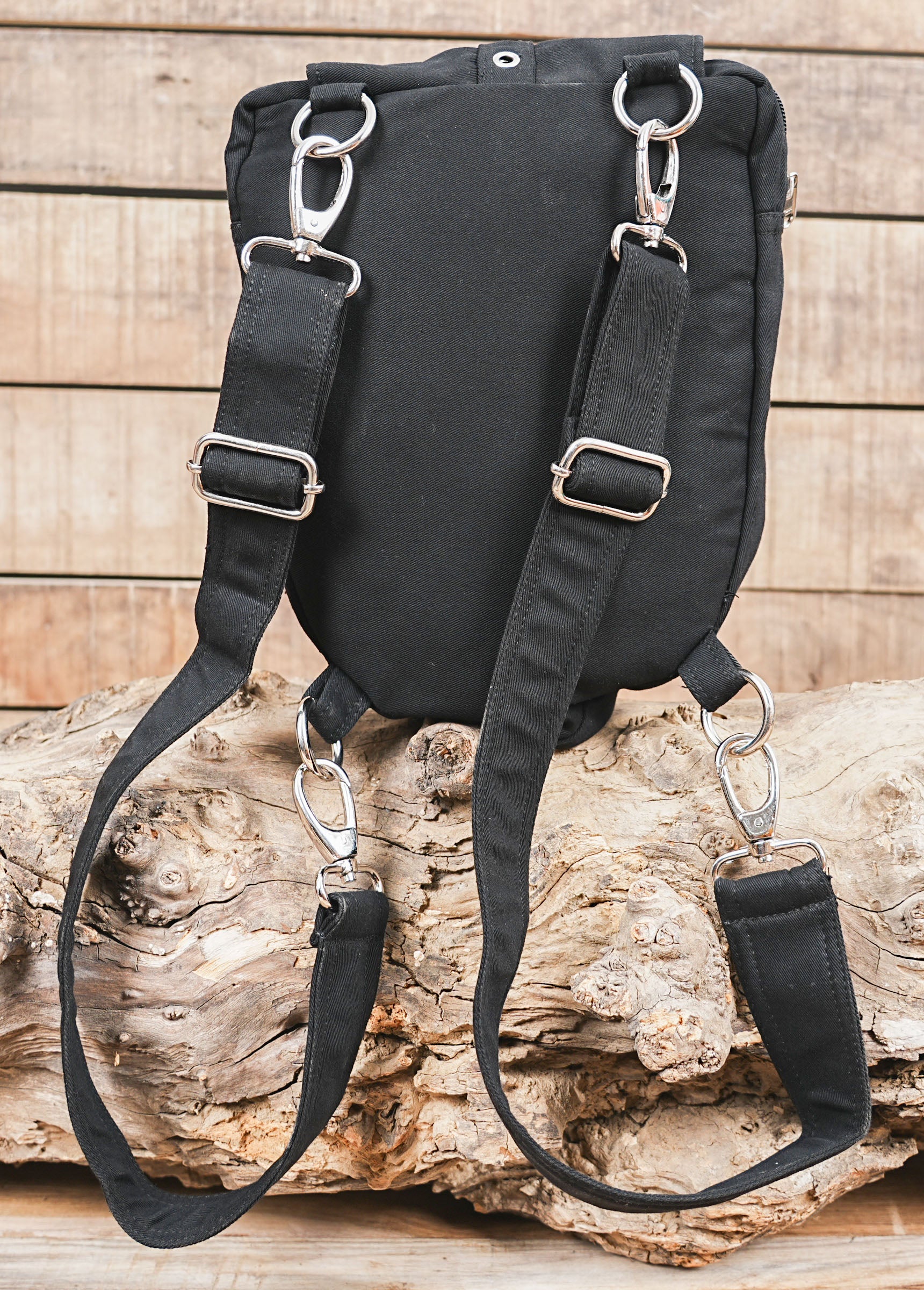 Gothic alternative fashion waist pack and utility holster with buckle detail