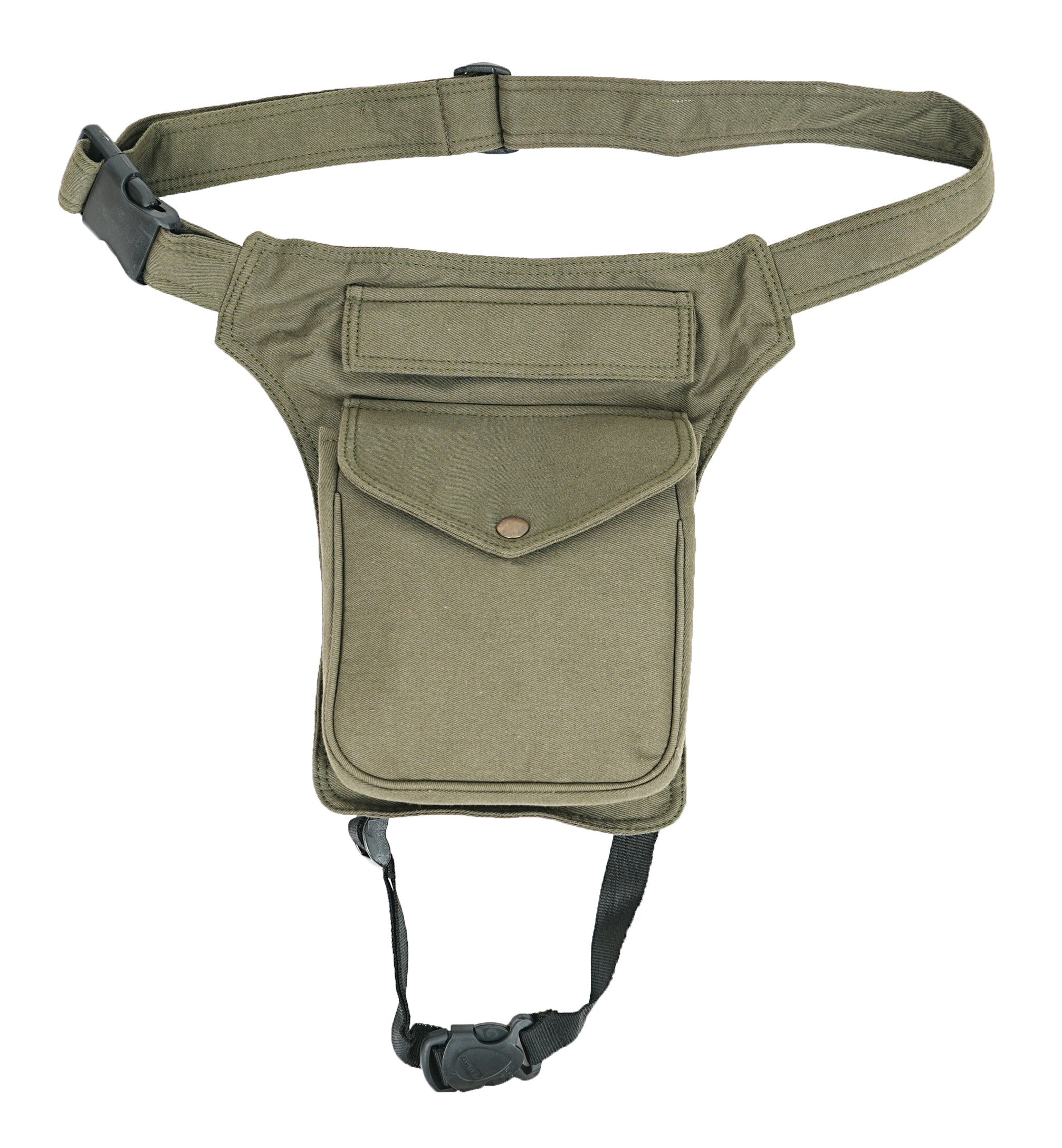 Practical drop leg bag for hiking and camping