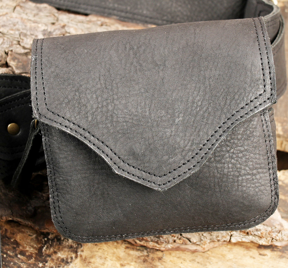 Festival leather waist thigh belt with gemstone and fringe