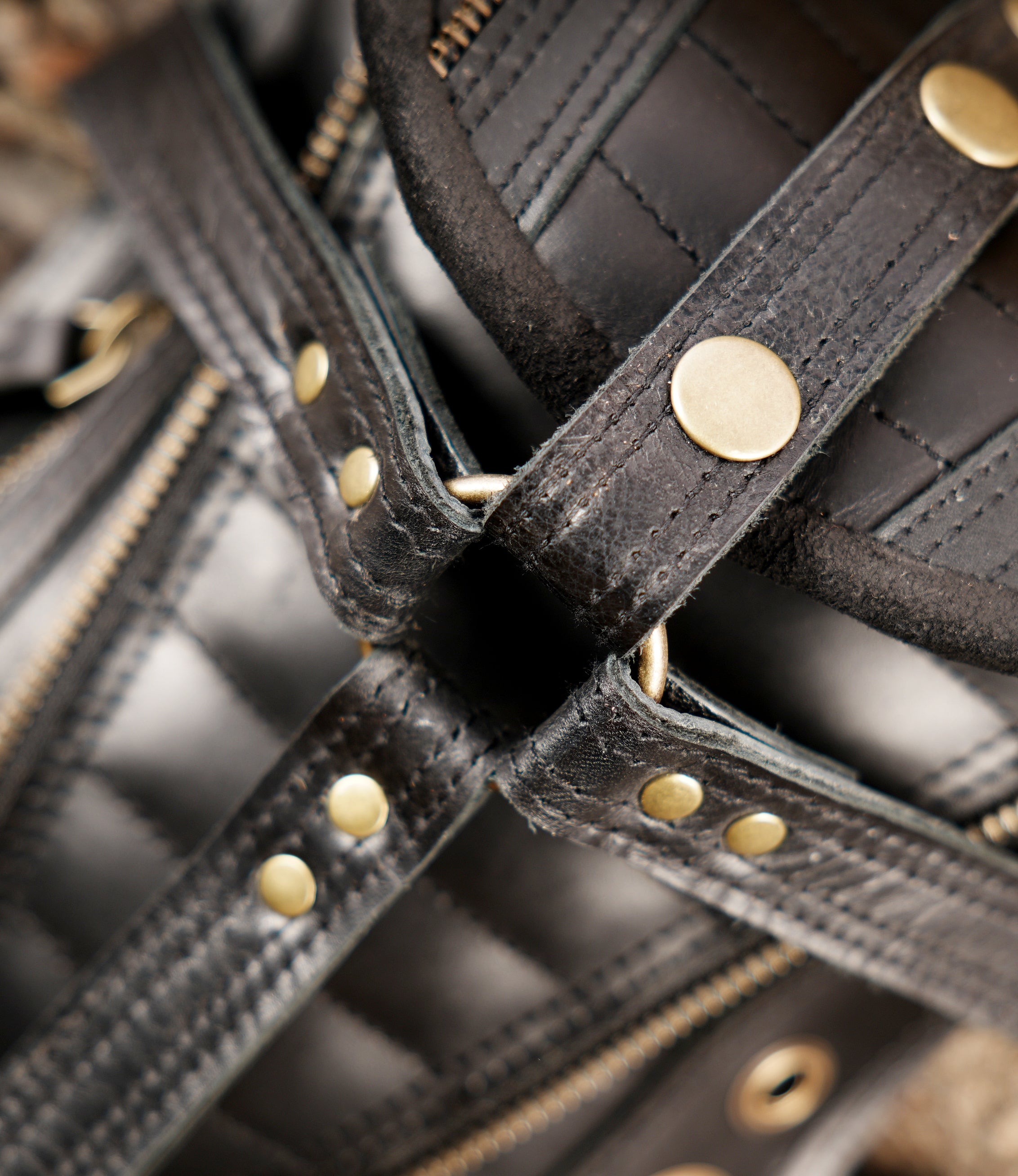 Unisex leather thigh belt with adjustable leg straps