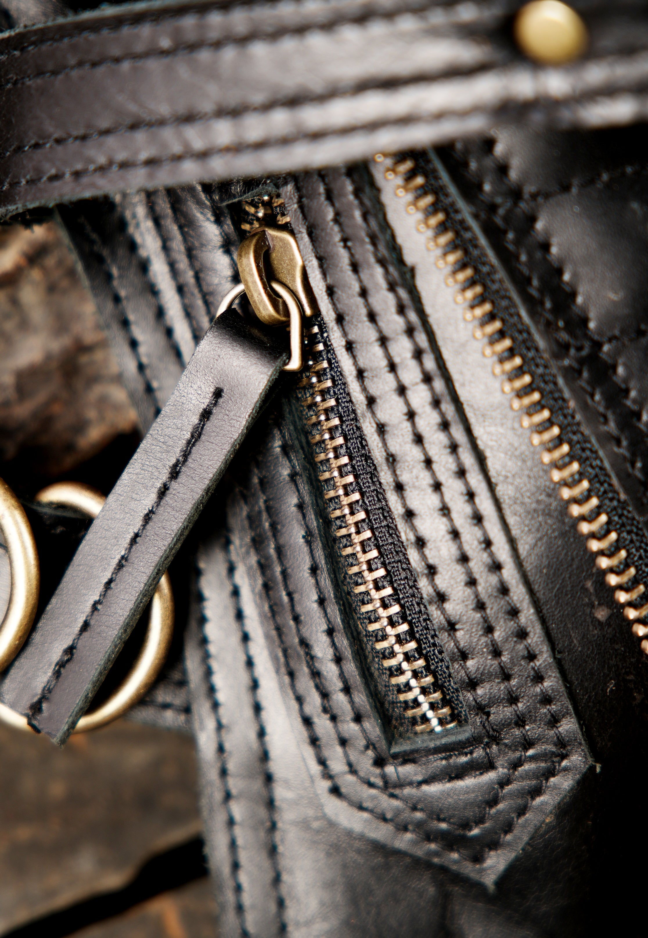 Premium leather waist thigh holster with heavy hardware