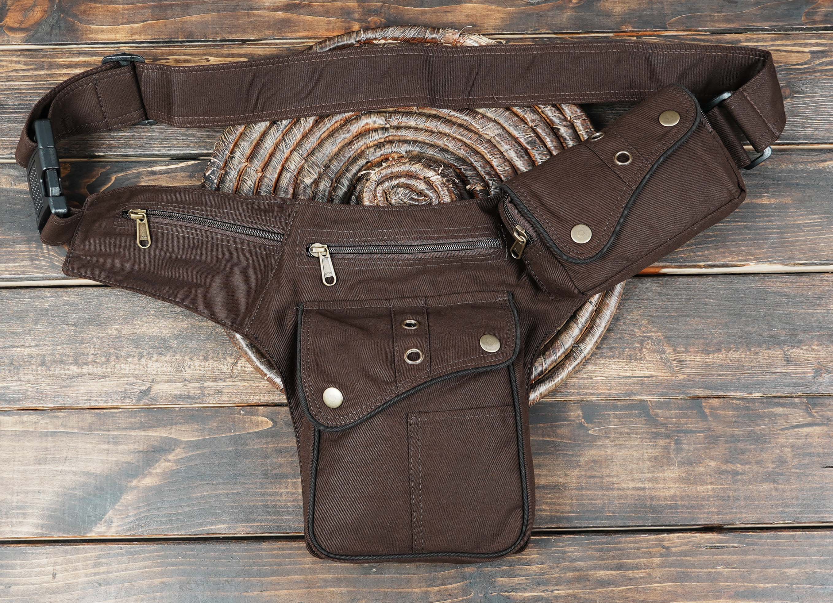 Handmade cotton belt bag for outdoor adventures