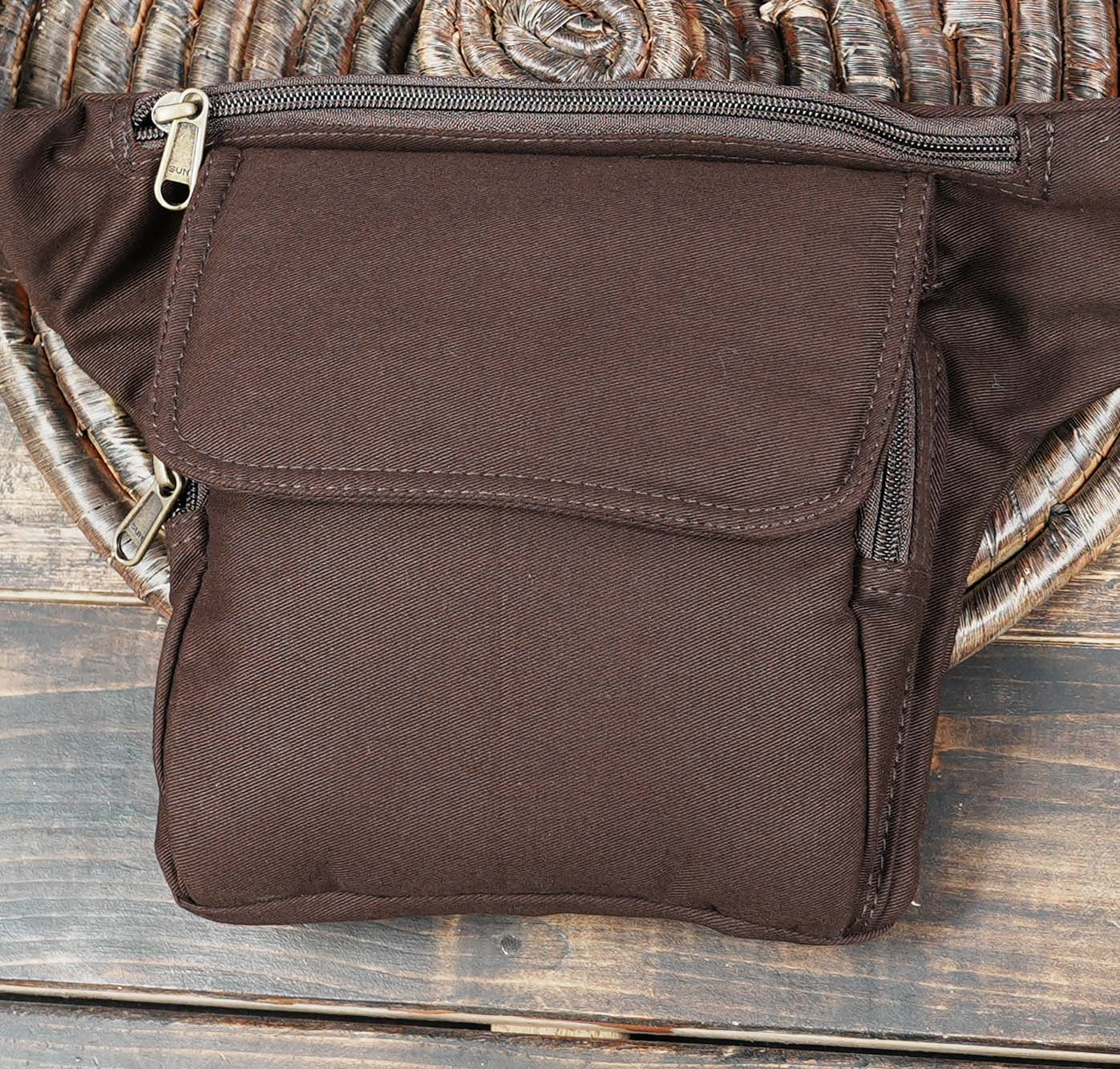 Cotton Belt Bag for Travel Adventure Hiking and Urban Exploration