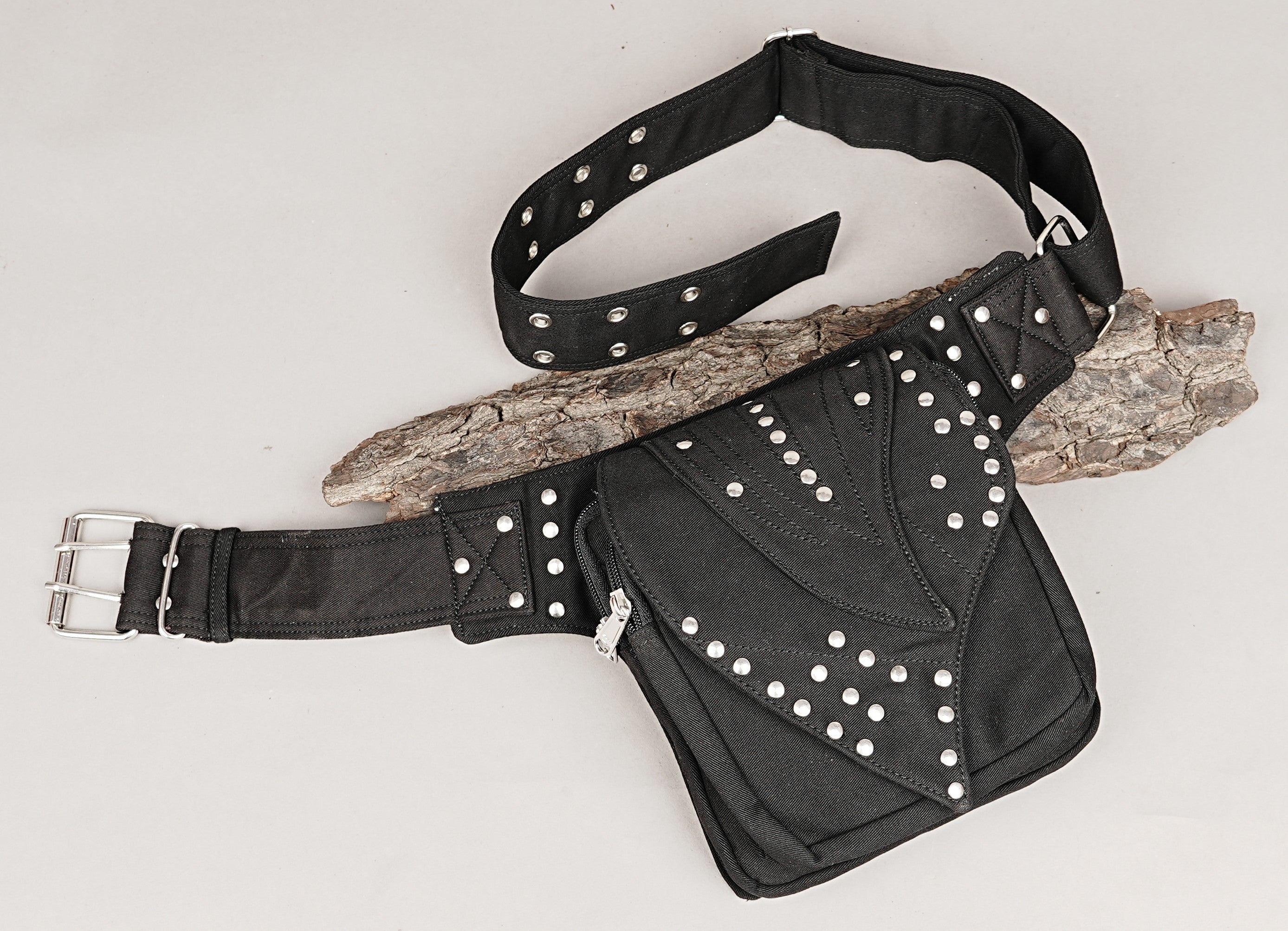 Urban streetwear fanny pack bumbag with two secure compartments for maximum organization.