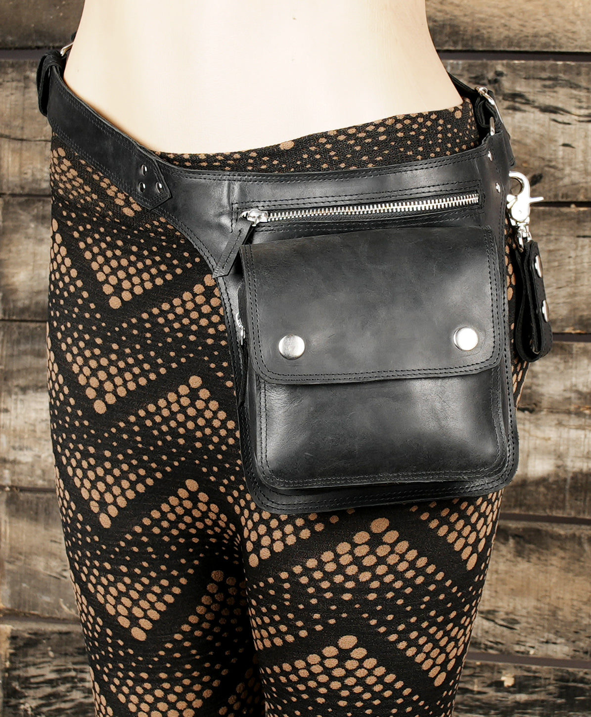 Handmade Genuine Leather Waist Belt with Front Utility Pouch || Premium Leather Utility Waist Belt with Adjustable Strap (LT/NS/WB/6019)