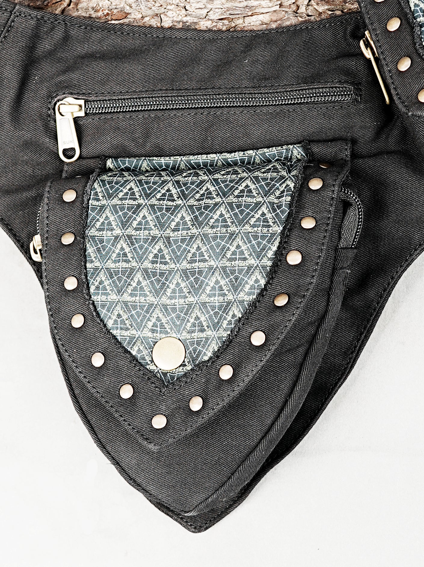 Unisex boho-style waist belt pouch for music festivals and travel