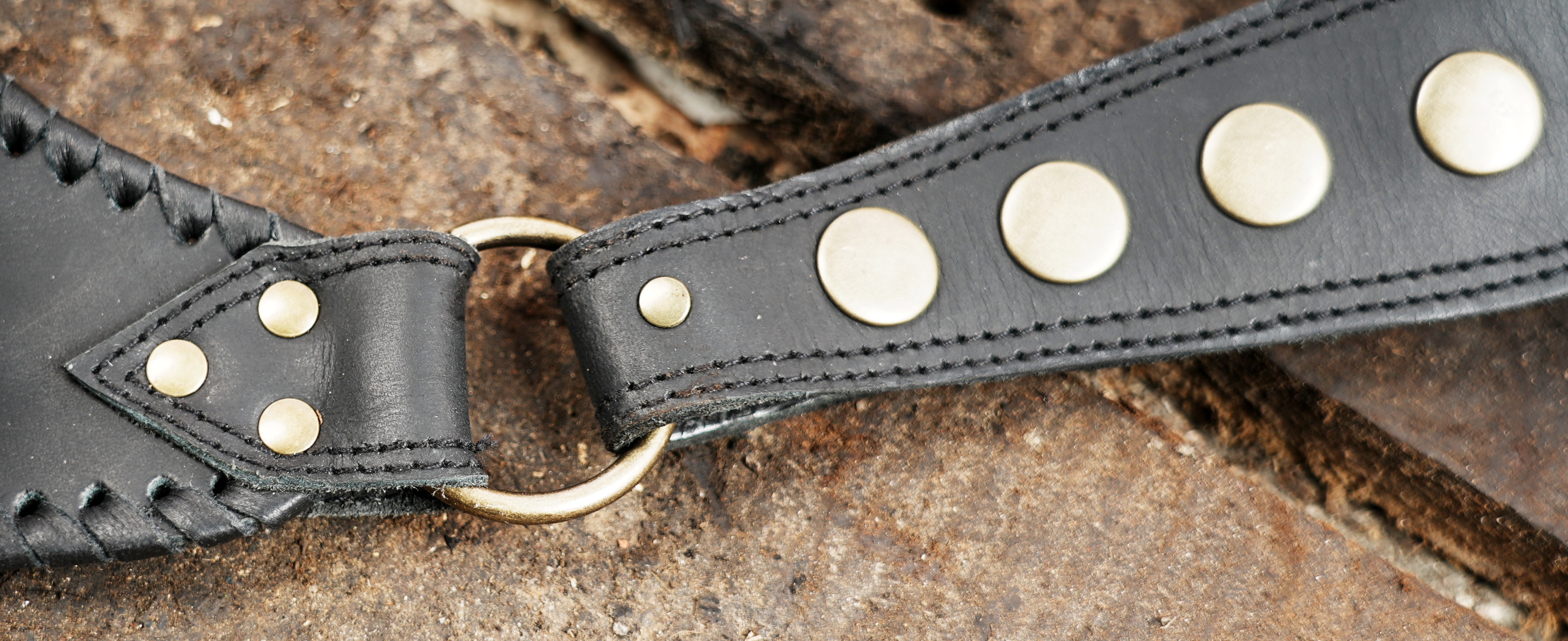"Unisex leather shoulder harness with twin holster pockets"