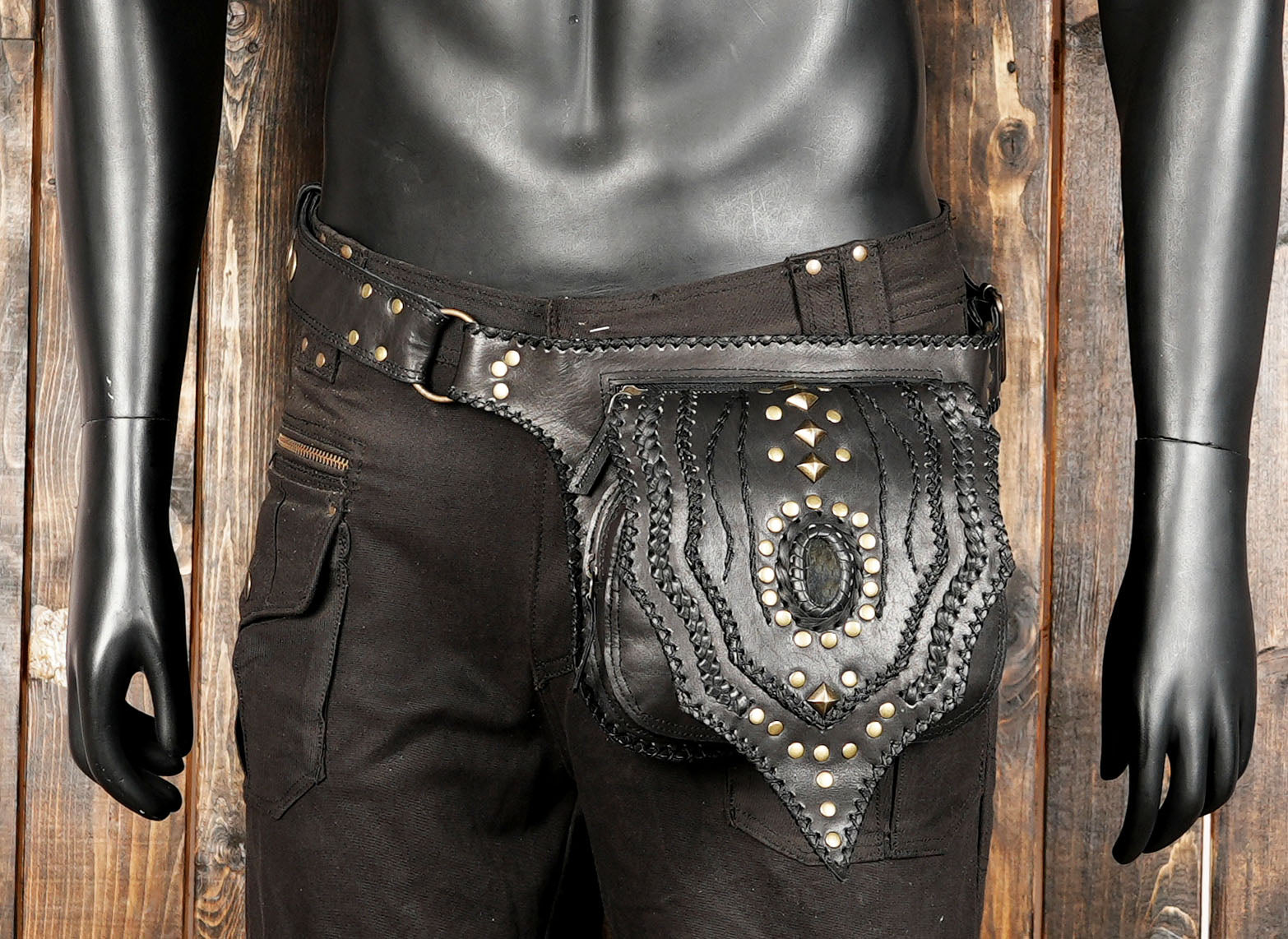 Unique handcrafted gemstone belt bag for Western festivals