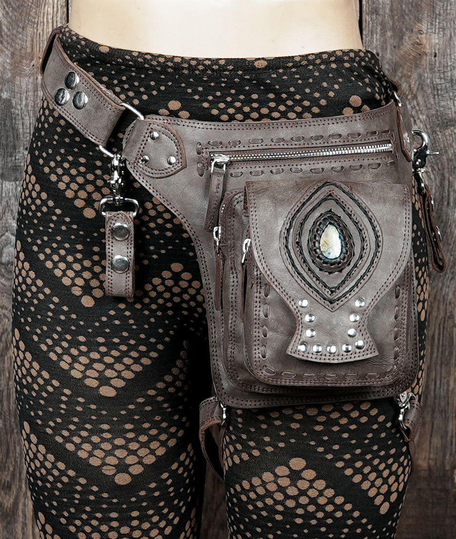 Festival belt bag with gemstone detail and secure storage