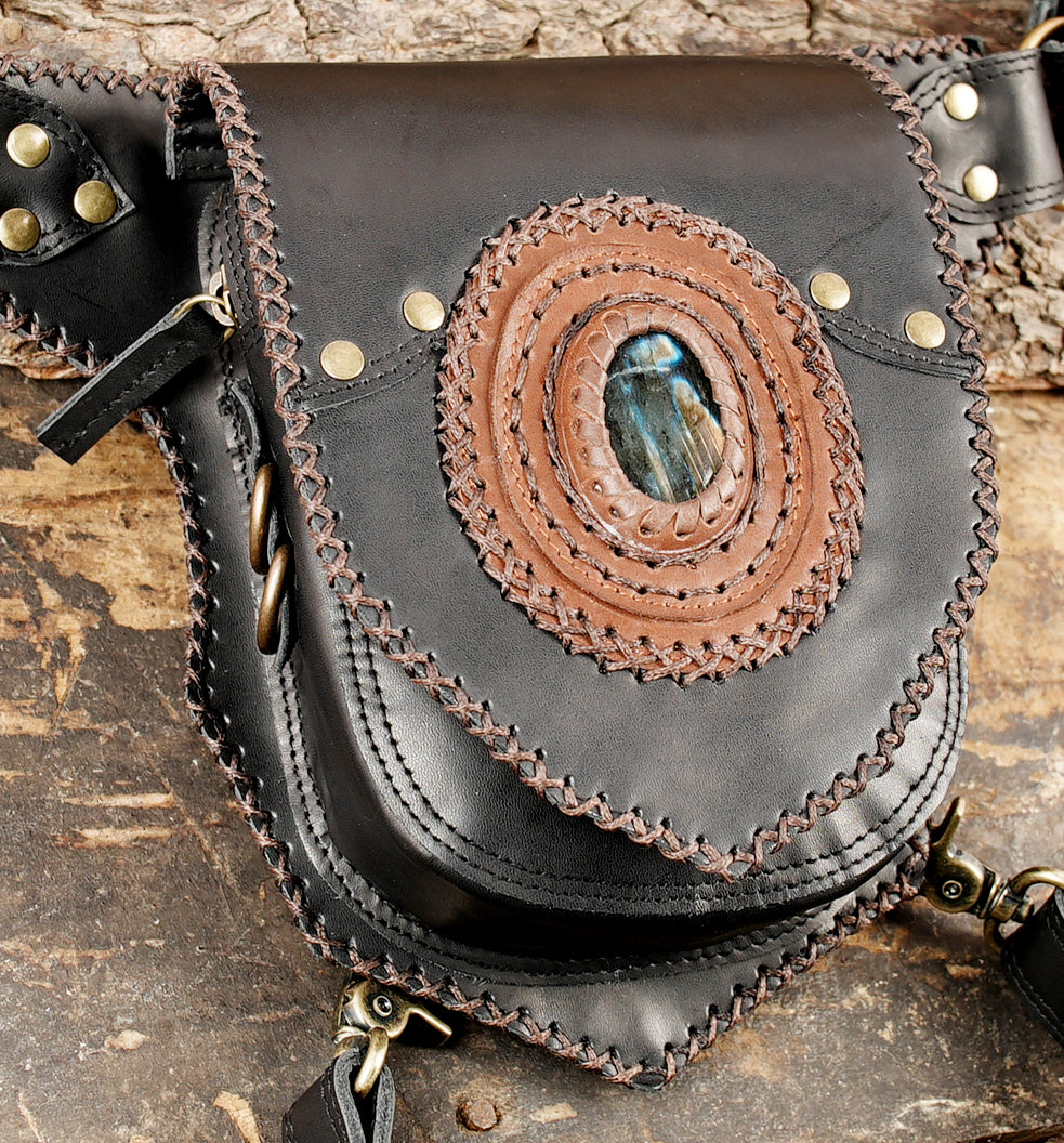 Unisex leather waist thigh harness belt for festivals and travel