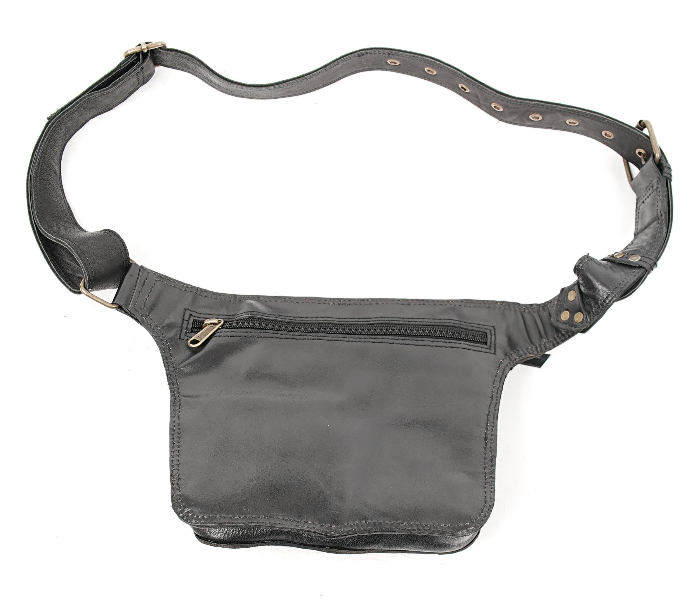 Everyday leather waist pouch for essentials like phone and keys