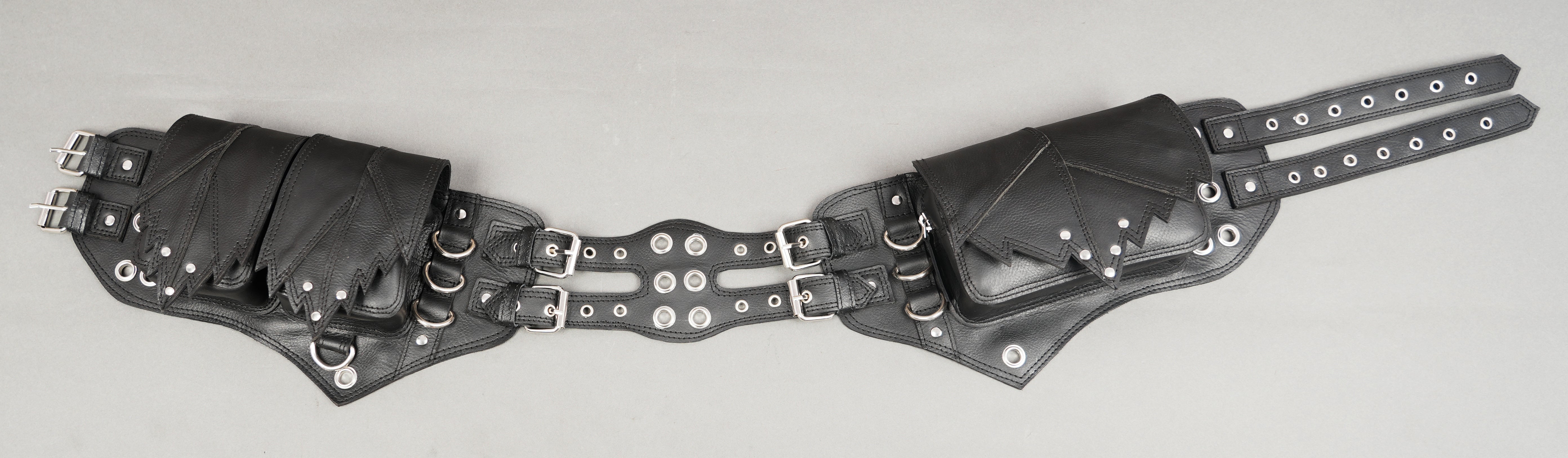 Statement leather waist belt for bold styling
