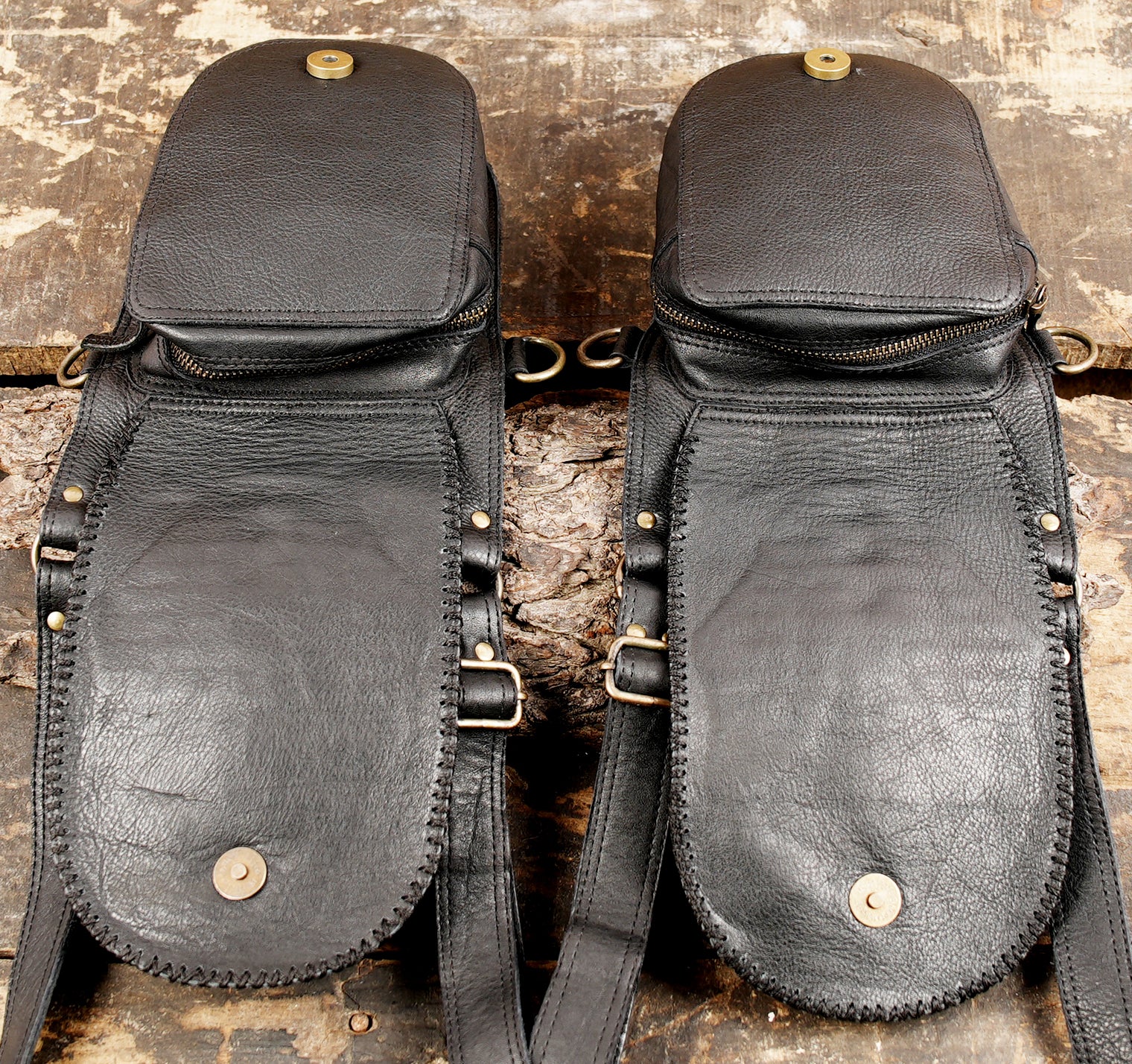 Festival ready leather utility holster with tribal detailing