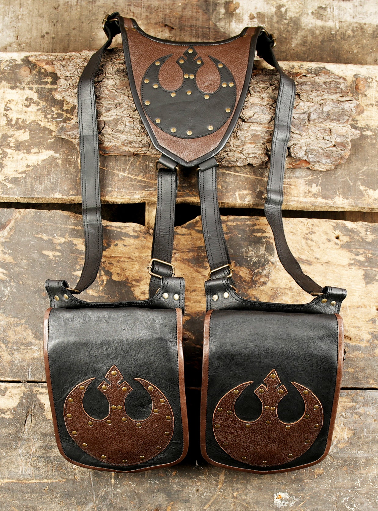 Unisex leather holster harness for everyday carry
