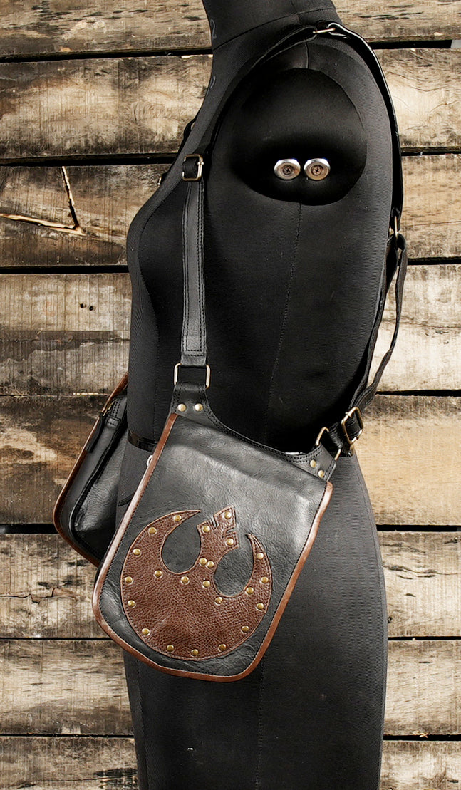 Festival ready leather holster bag with adjustable straps