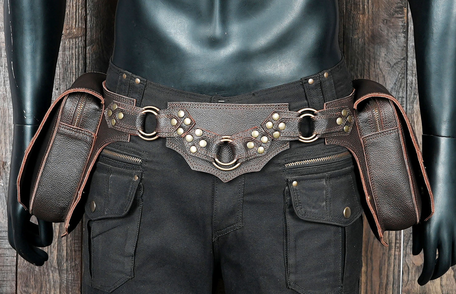 Leather Belt Bag: Handmade Hip Pouch, Adjustable Waist