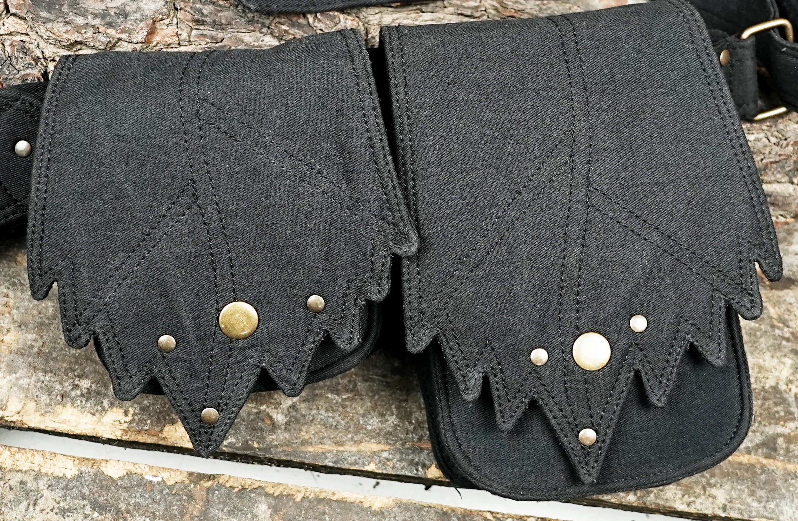 Handmade crystal hip bag and steampunk festival waist pack