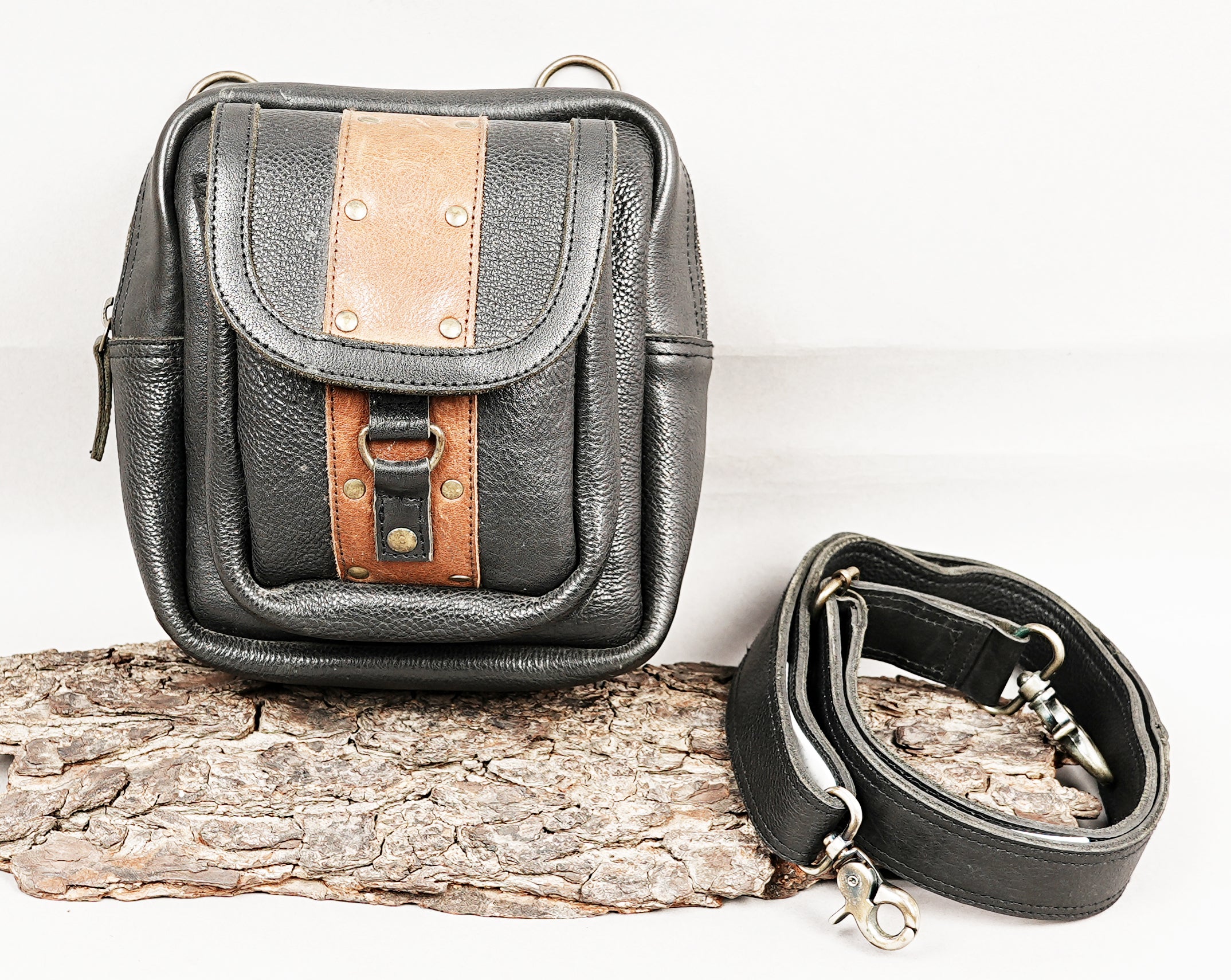 Handcrafted leather belt bag for travel and everyday use