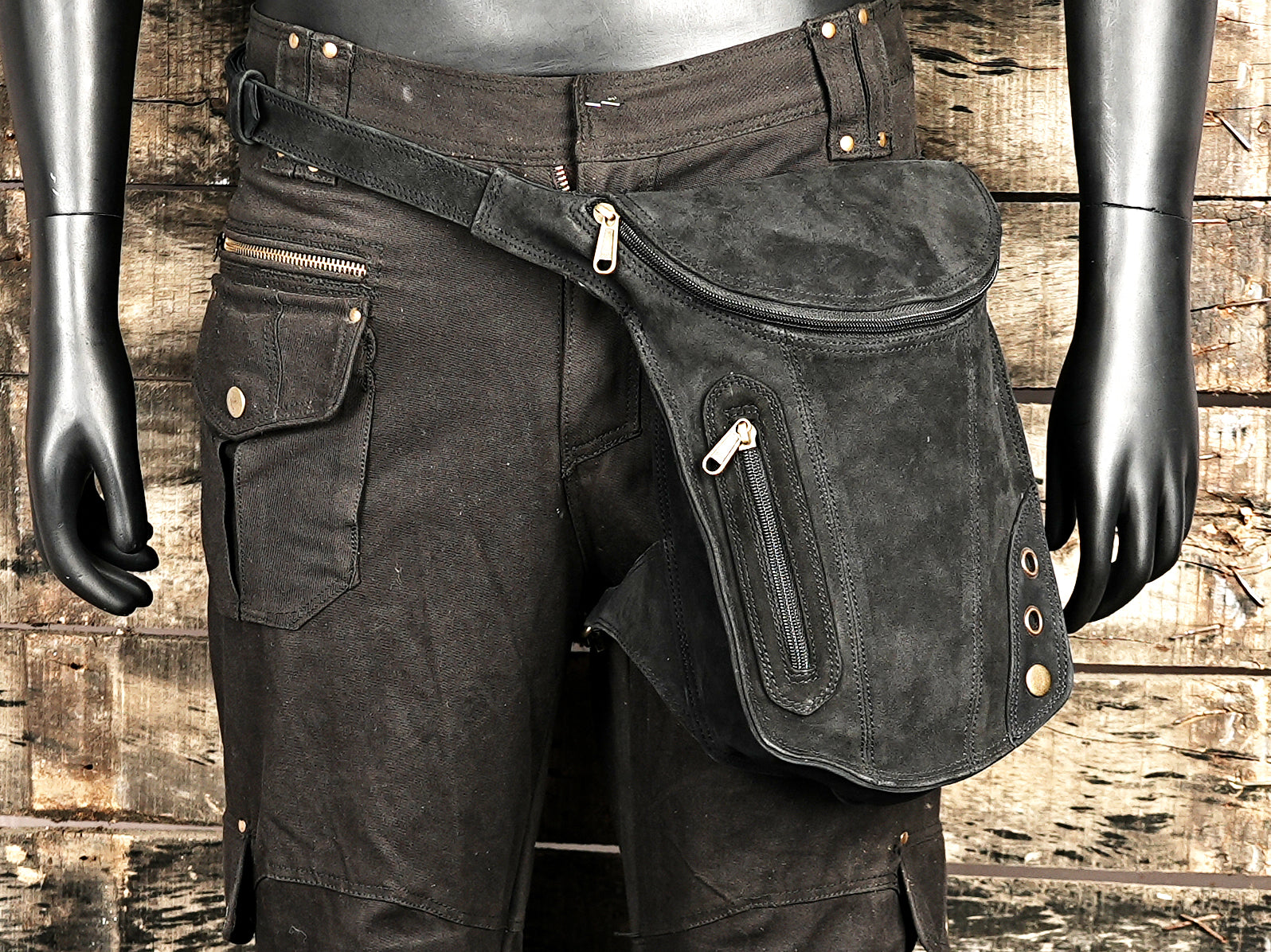 Premium leather leg holster belt for cosplay and outdoor use