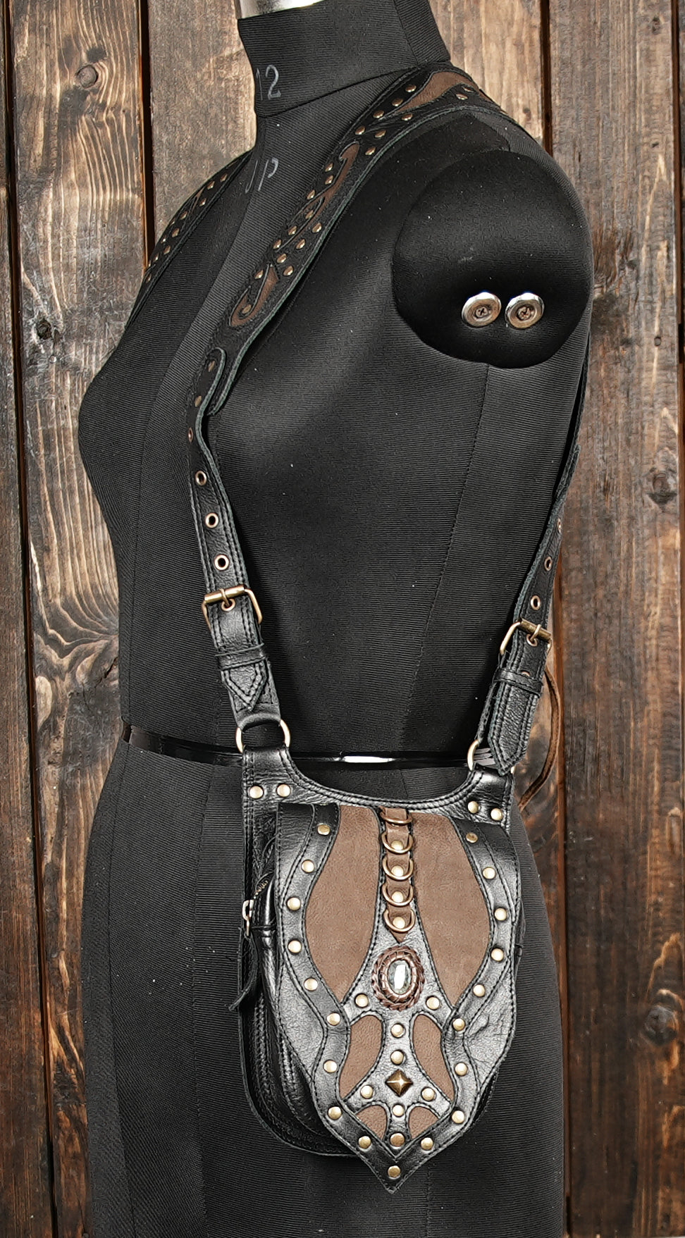 Buy Leather Holster Bag, Phone Holster Vest, Chest Holsters, Festival Harness Bag for women and man both for fit 