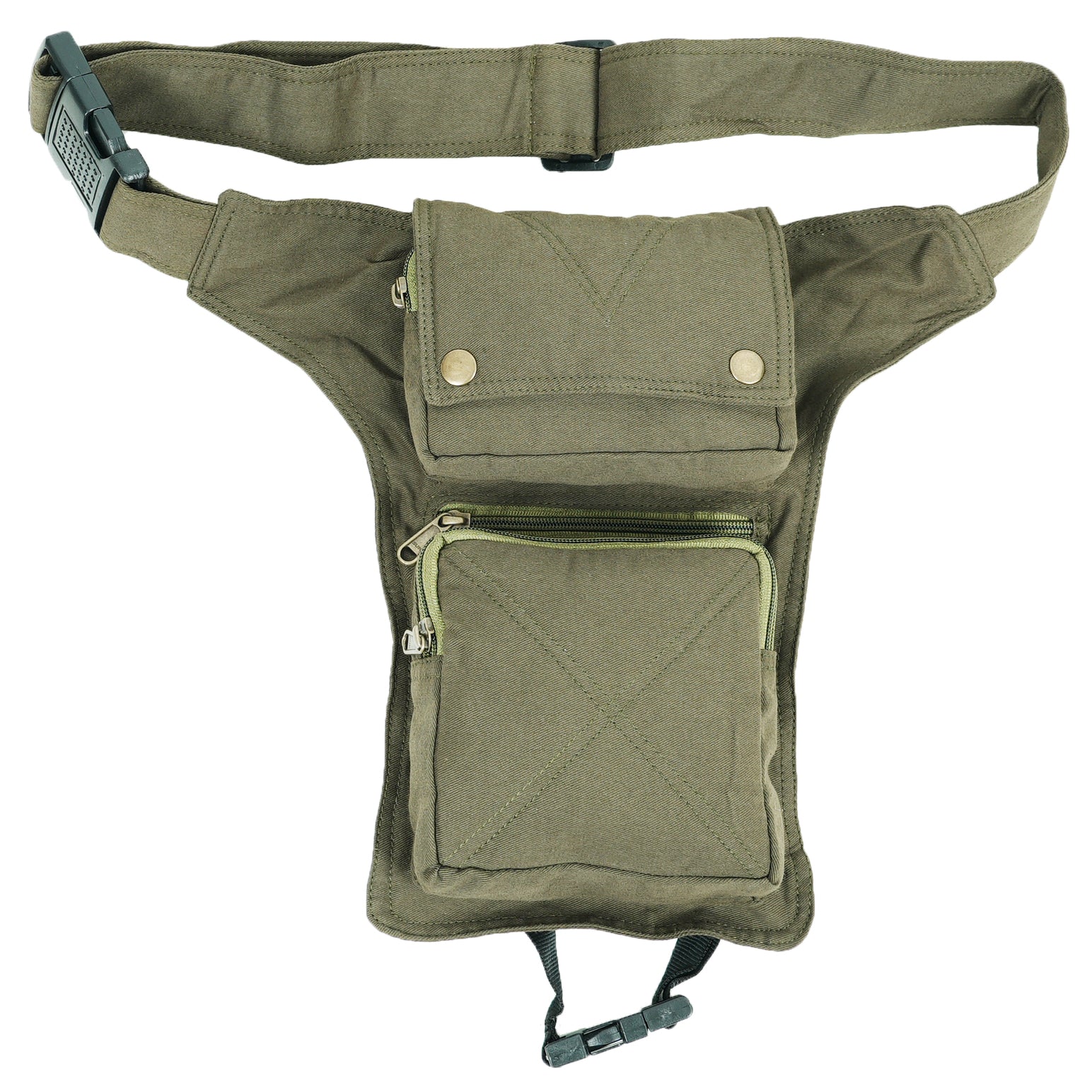 Black drop leg bag for concerts and outdoor wear