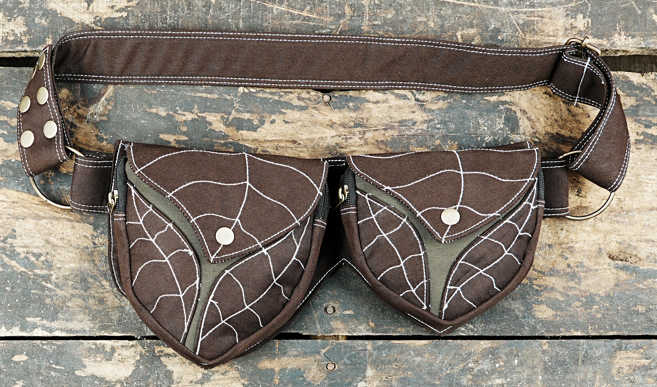 Black waist belt bag for travel and festivals