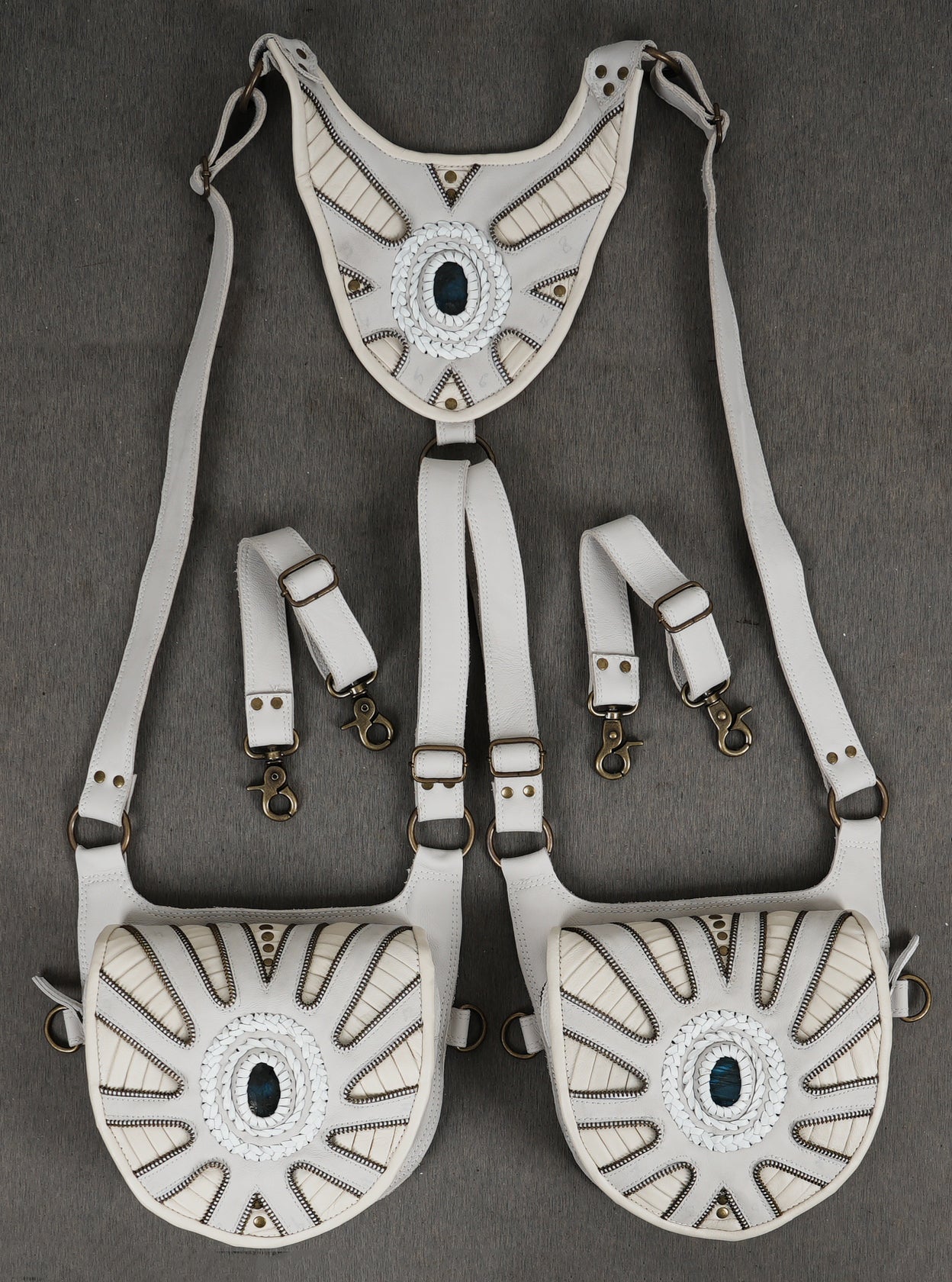 Black Leather Holster with Gemstone Design (LT-AB-HLS-6008)