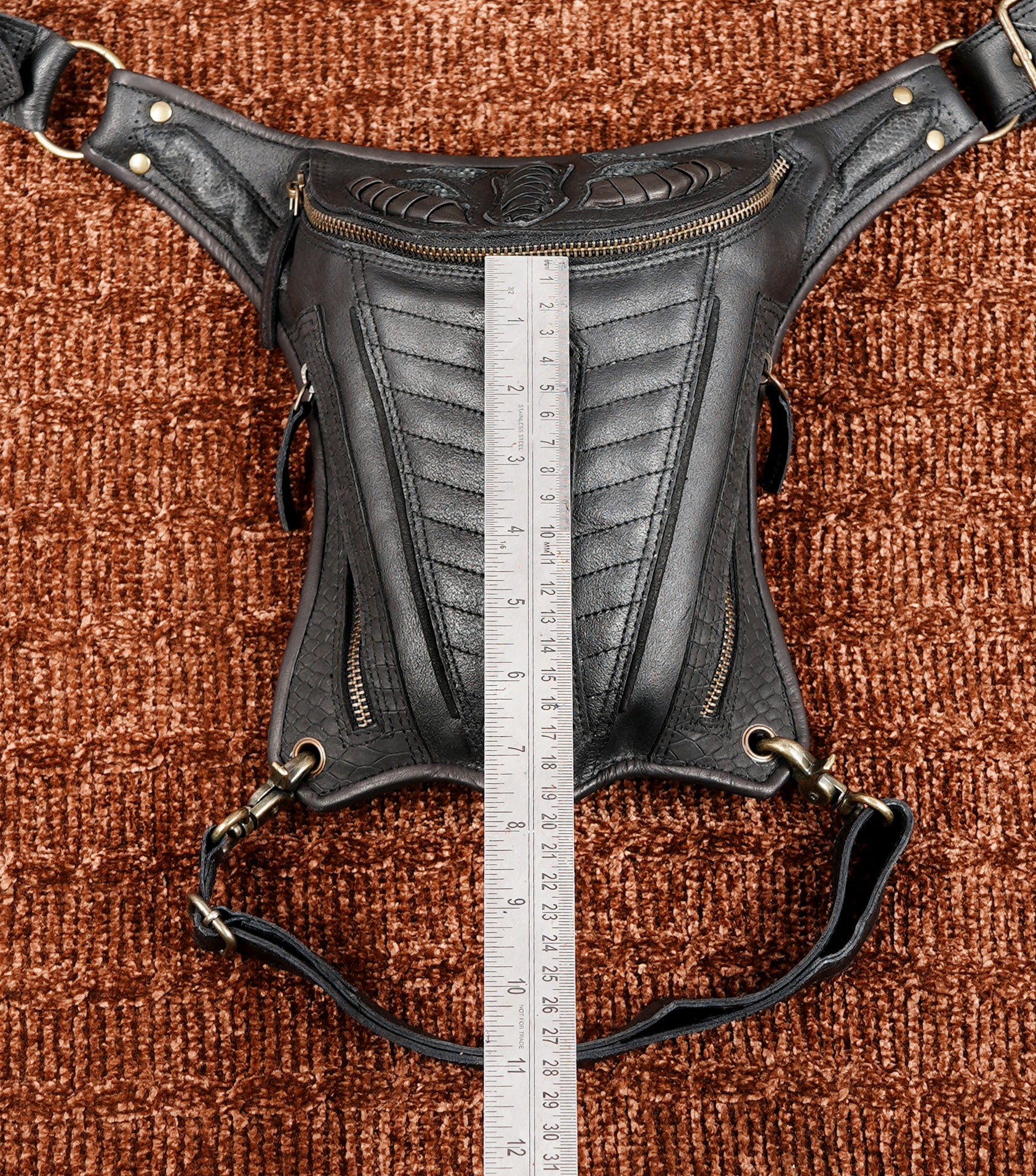 Handmade leg holster bag with adjustable straps