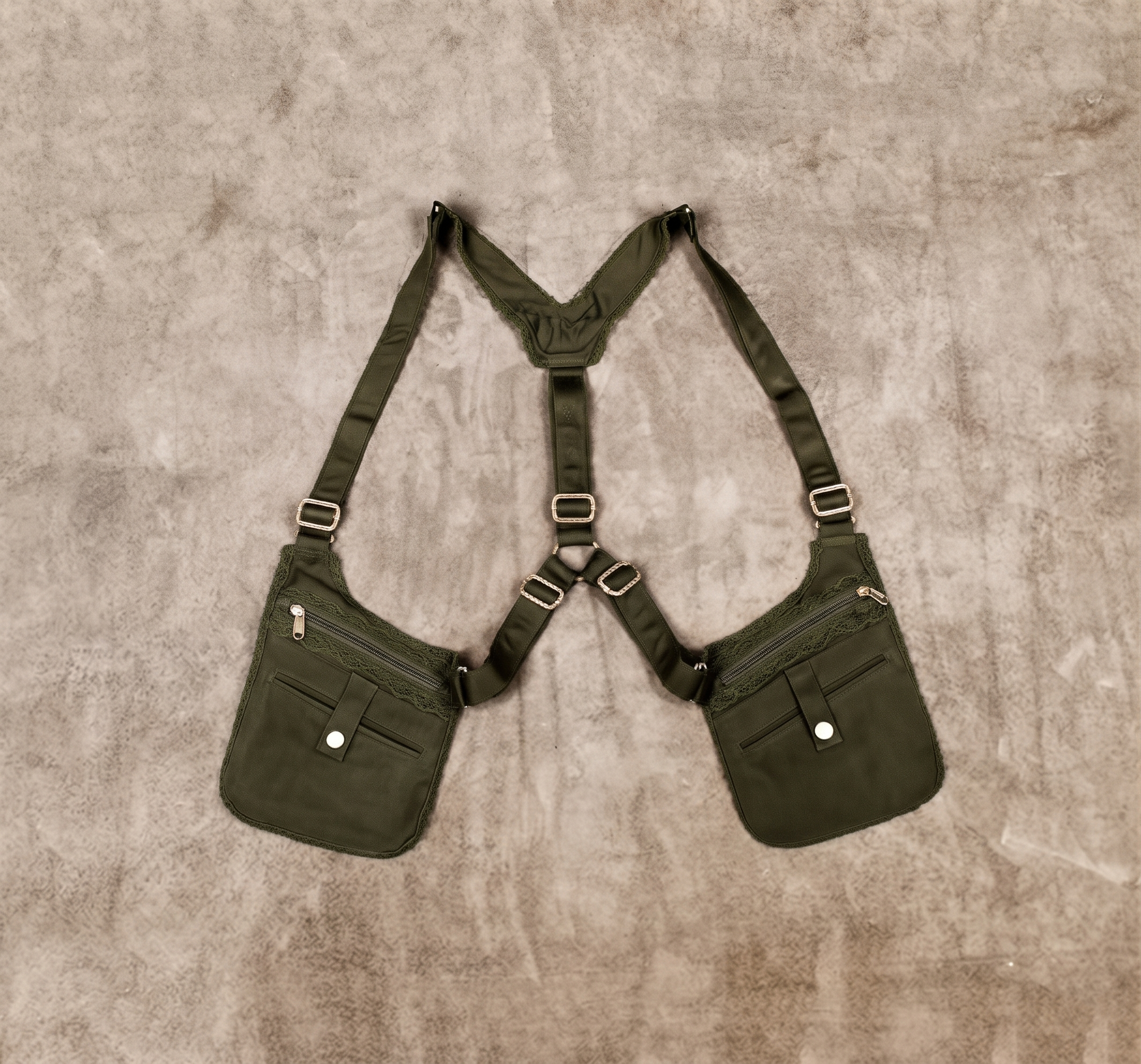 Cotton underarm holster bag with adjustable buckle straps